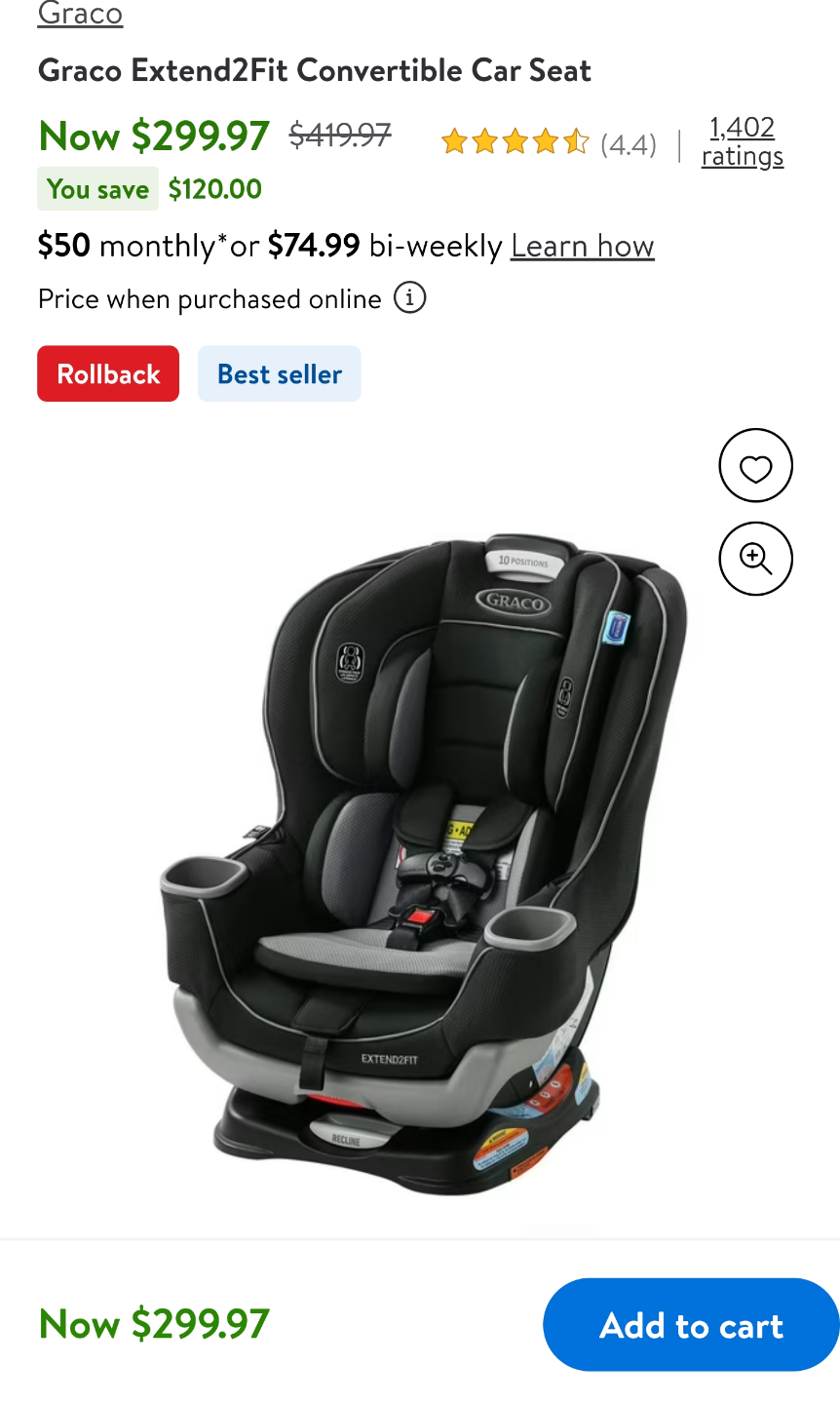 Graco Extend2Fit Convertible Car Seat - photo 2