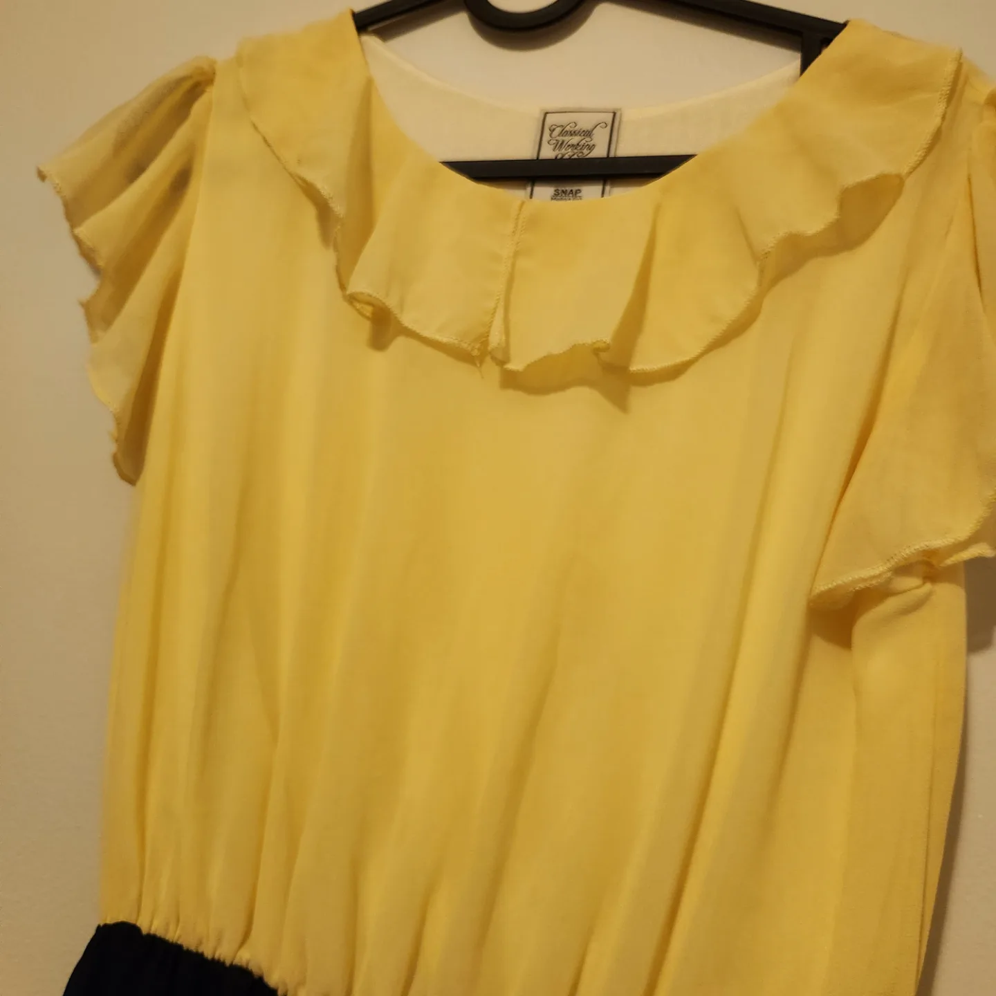 Brand New Yellow and Navy Blue  Two-Tone Dress 🏒 image indicator(3)