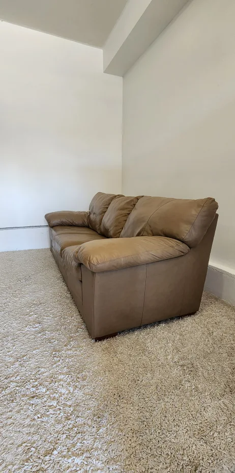 Brown Leather 3 Seater Sofa image indicator(3)