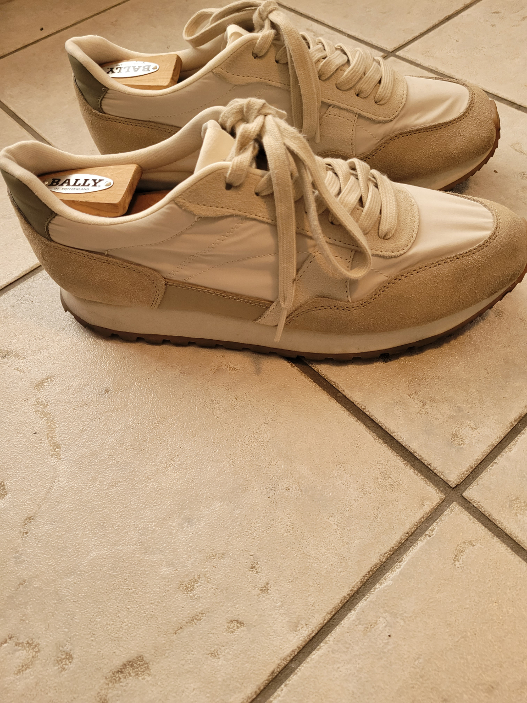 Zara Beige Suede and Nylon Sneakers - photo 2