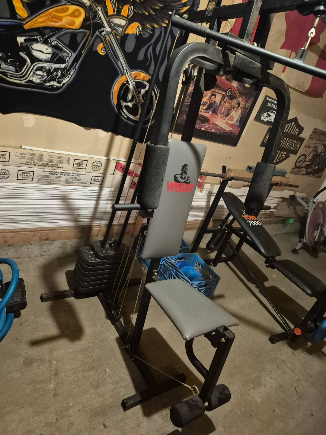 Weider Home Gym & York 7000 Weight Bench - photo 2