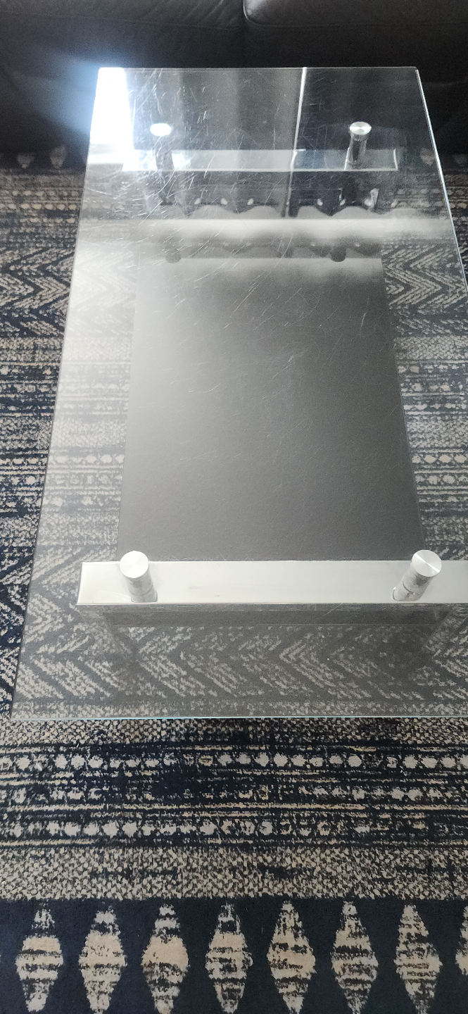 Modern Glass Dining Table - 71" x 35.5" - photo 3