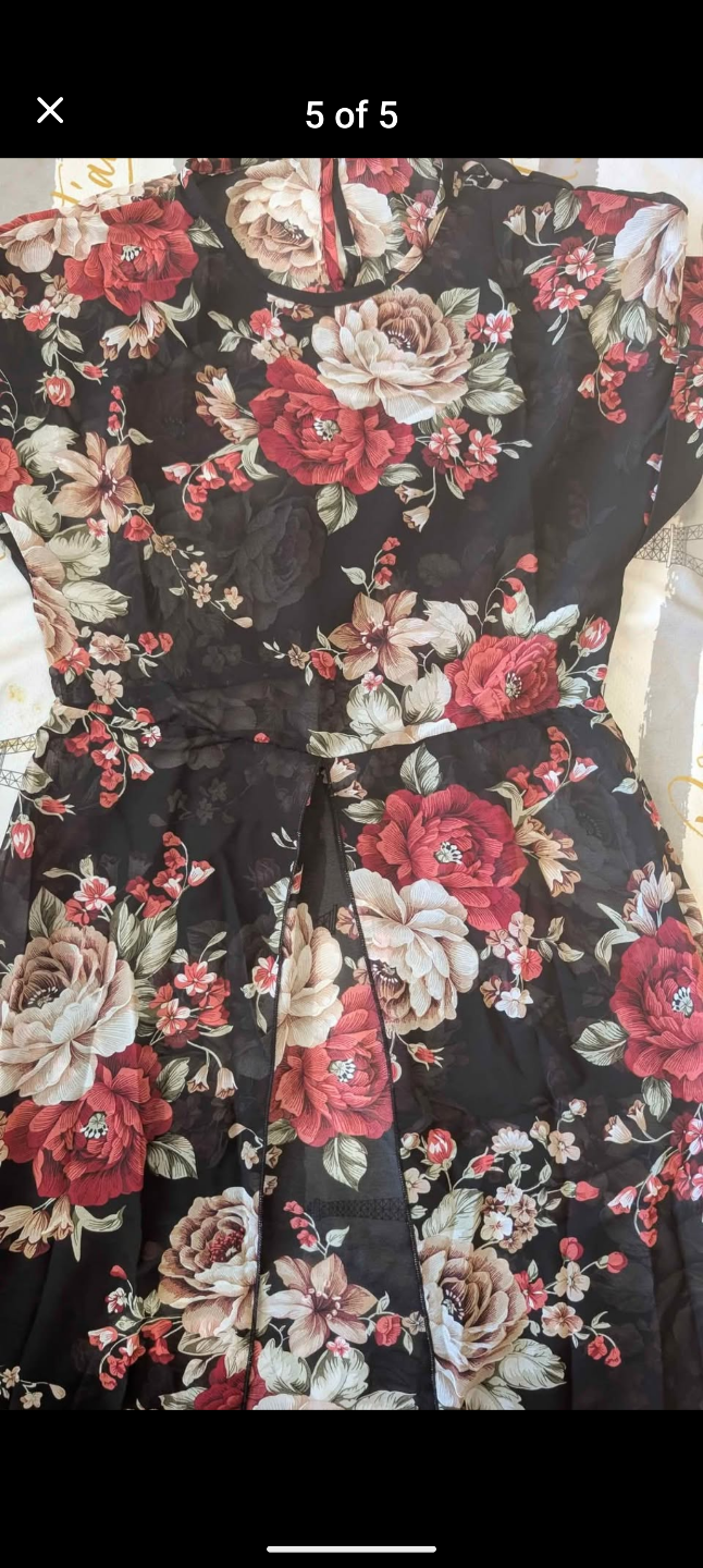 Floral Print High-Low Dress - photo 3