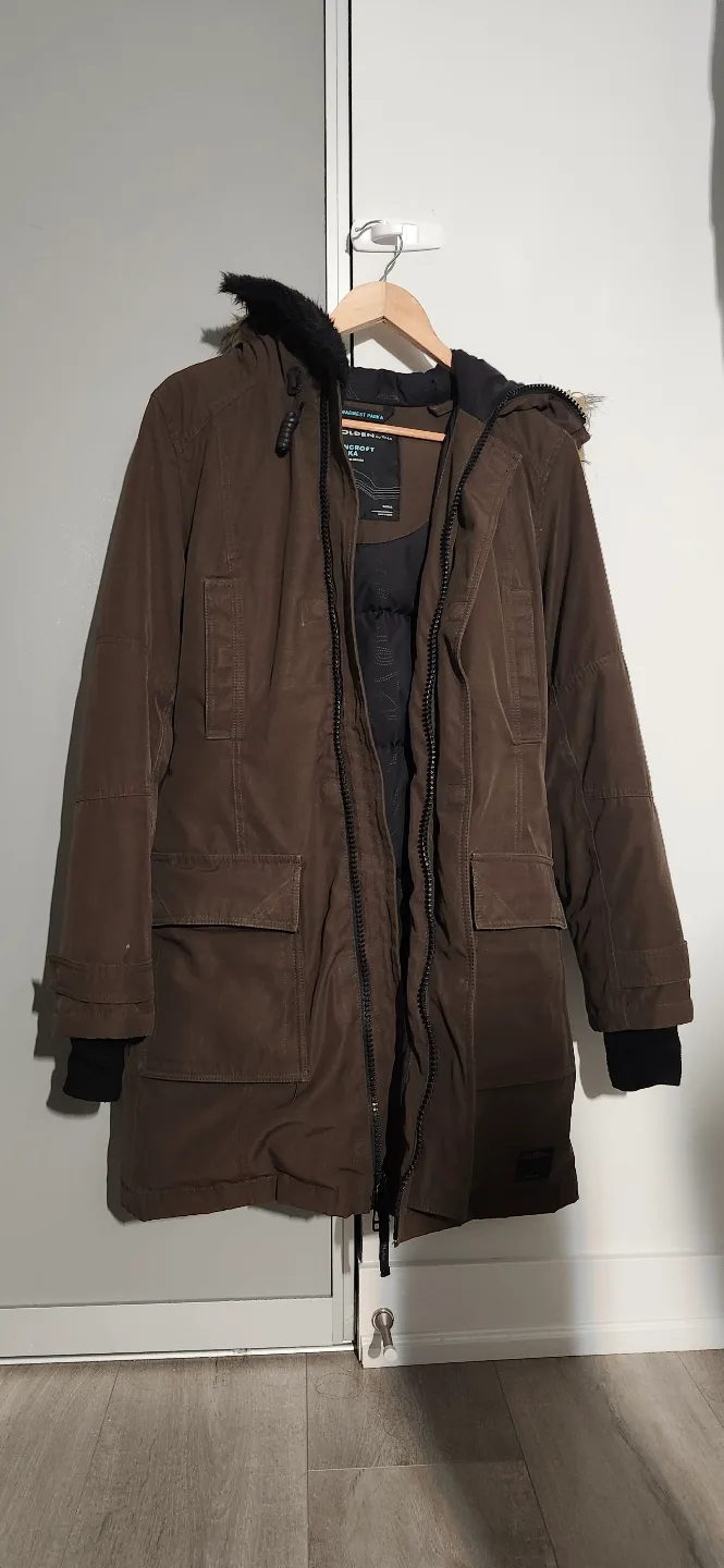 Warm Winter Jacket: TNA Bancroft Parka - Small, Olive Green thumbnail