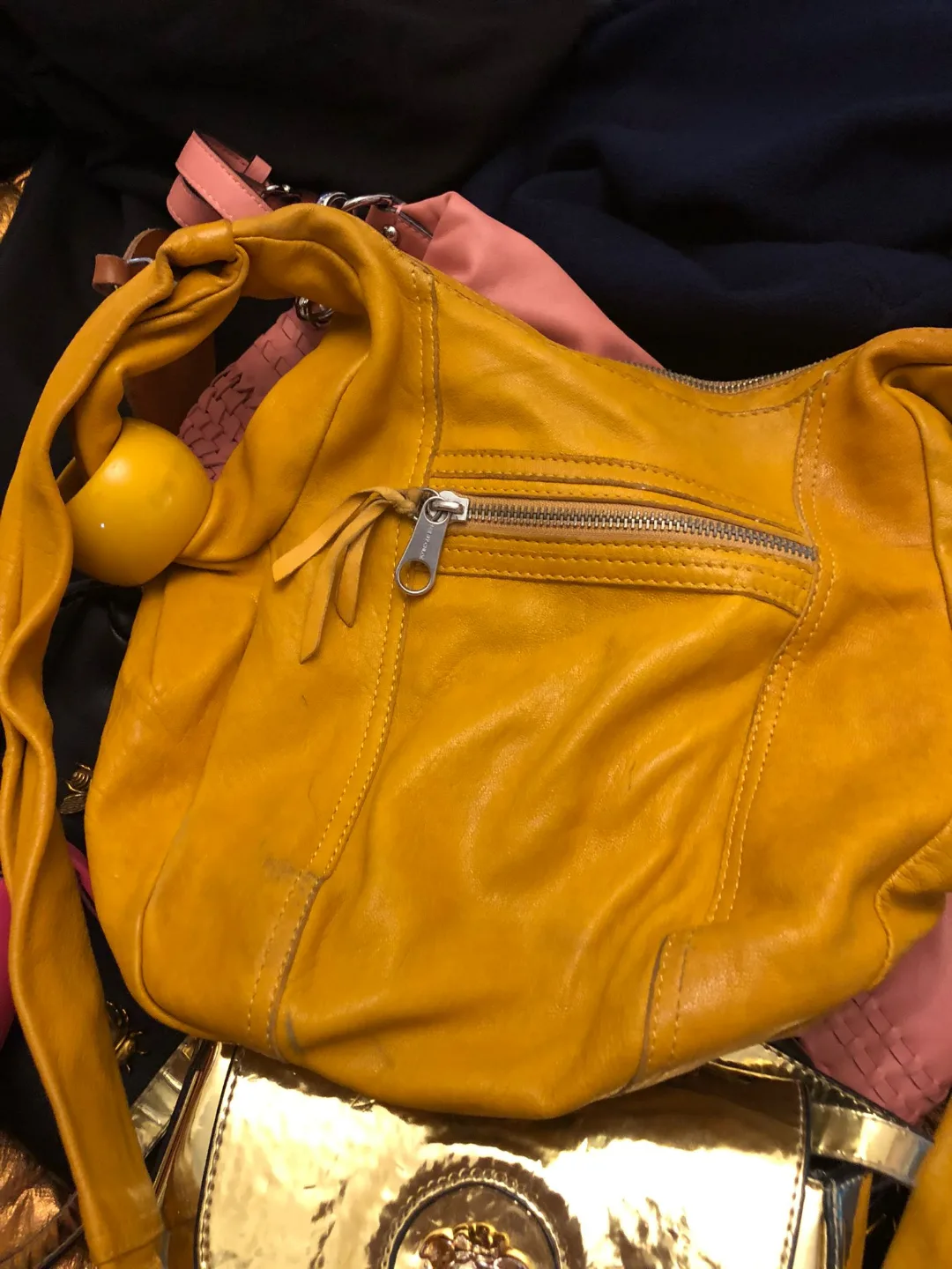 See by Chloé Yellow Leather Shoulder Bag thumbnail