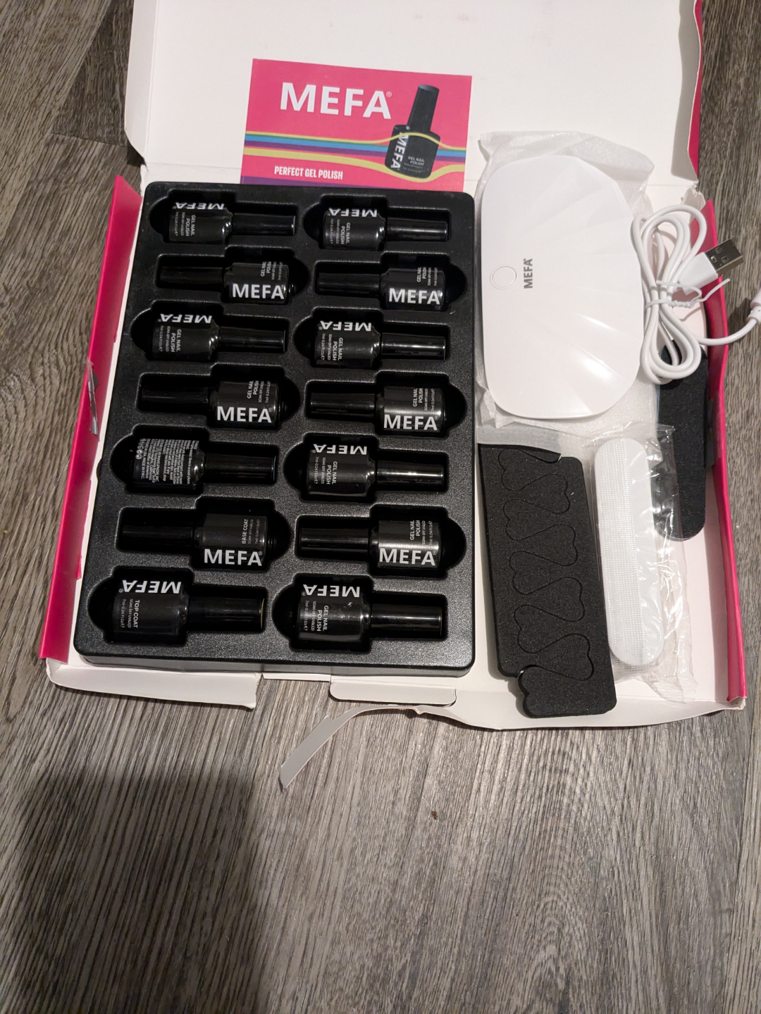 MEFA Gel Polish Kit - 14 Colors + LED Lamp