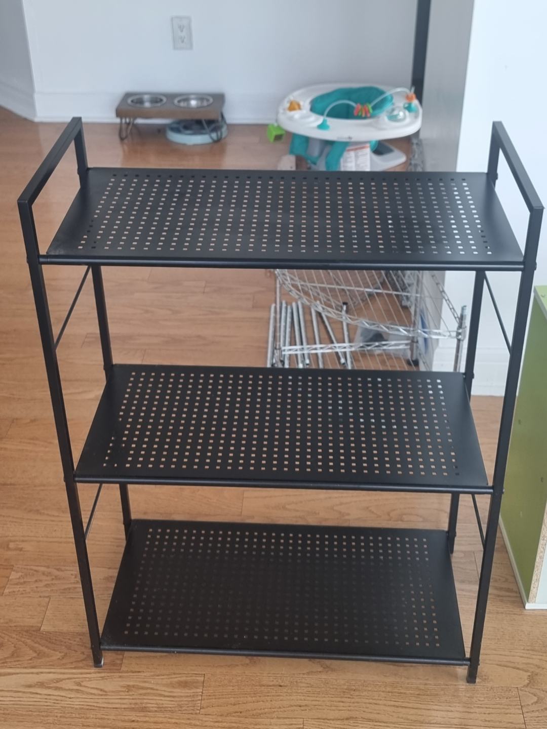Black 3-Tier Metal Shelf