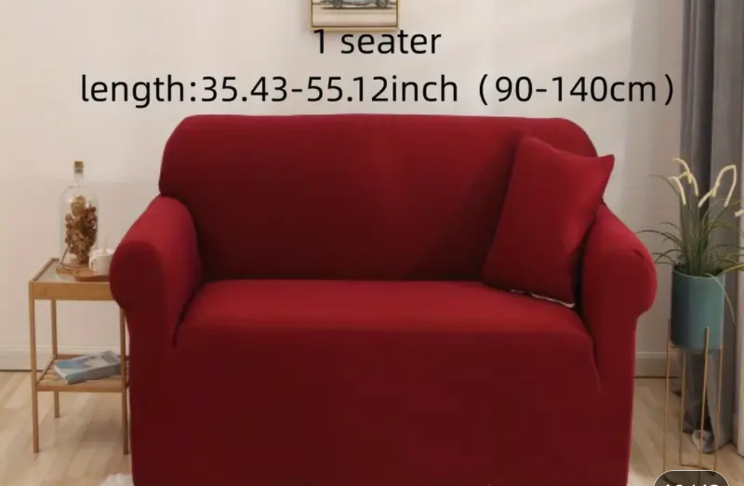 New Burgundy Sofa Slipcover for 1 Seater (armchair) - photo 2
