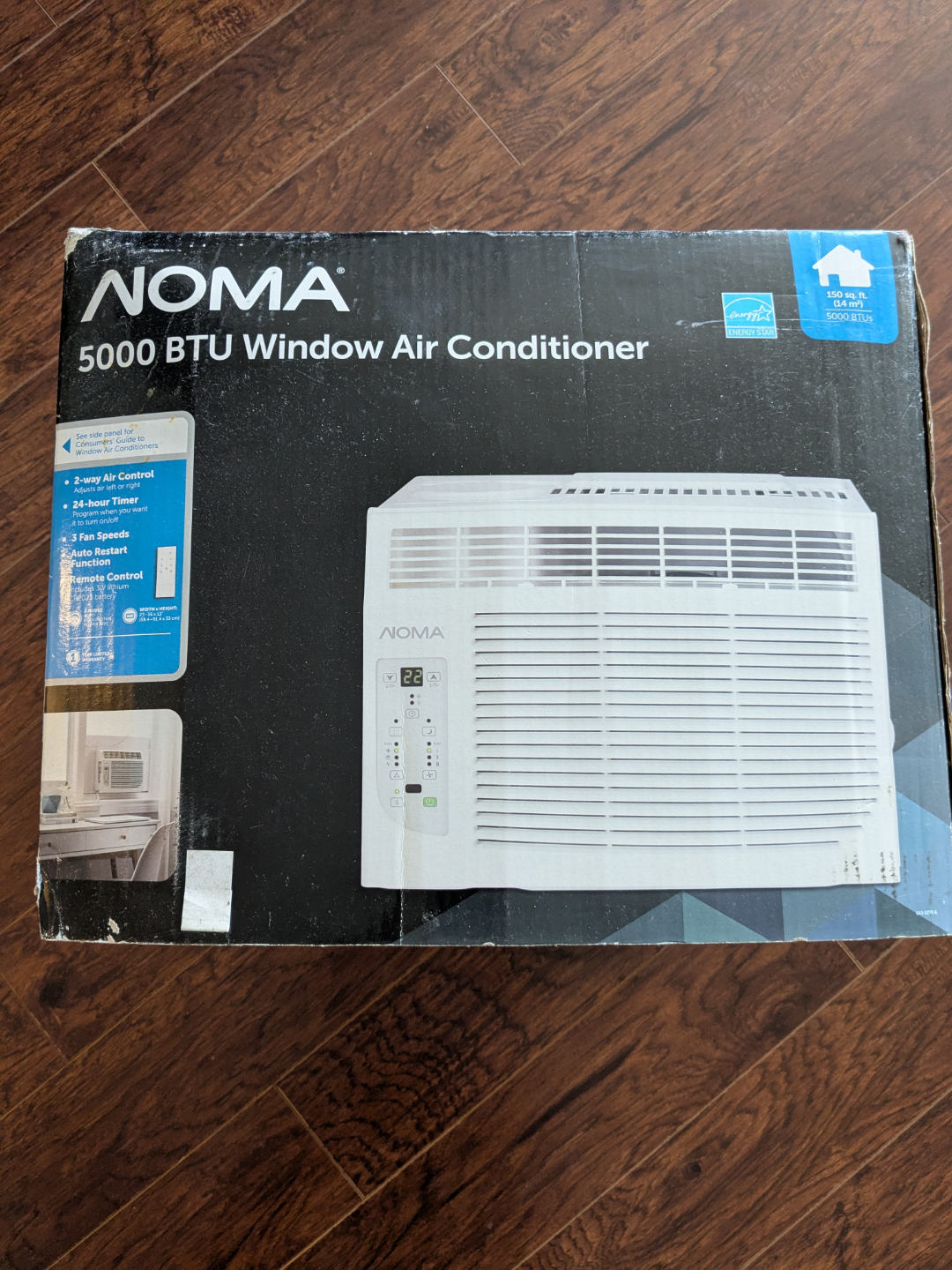 NOMA 5000 BTU Window Air Conditioner with Remote