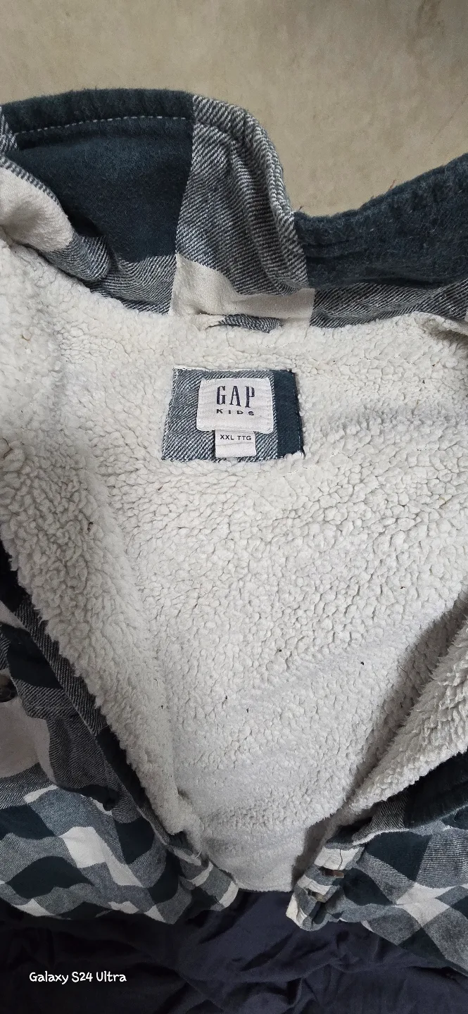 Gap Kids Flannel Sherpa Lined Shirt - XXL thumbnail