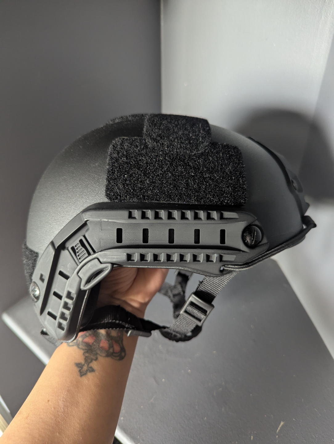 Black Tactical Helmet with Padding - photo 2