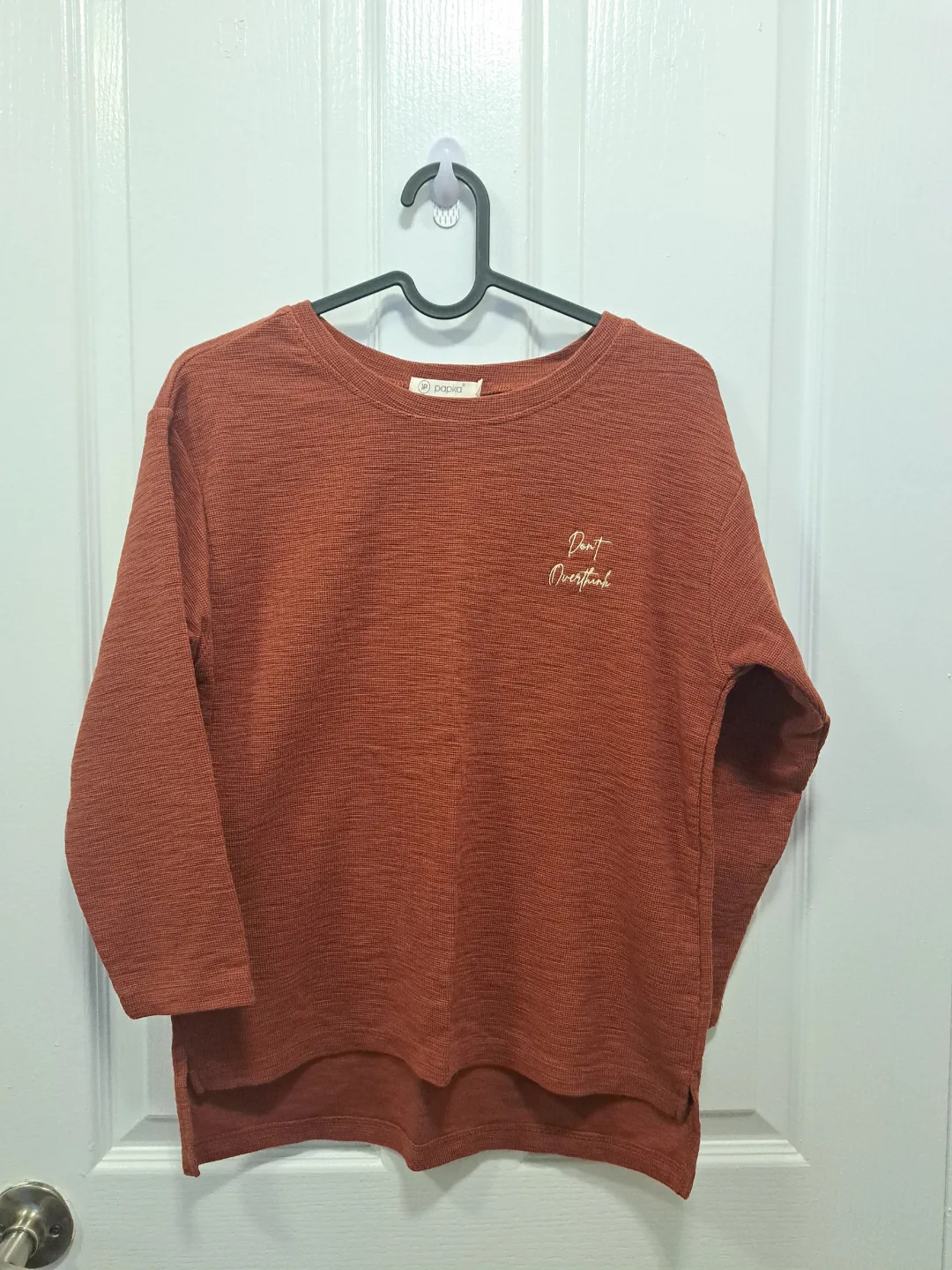 Women's Burnt Orange Long Sleeve Top - Size M thumbnail