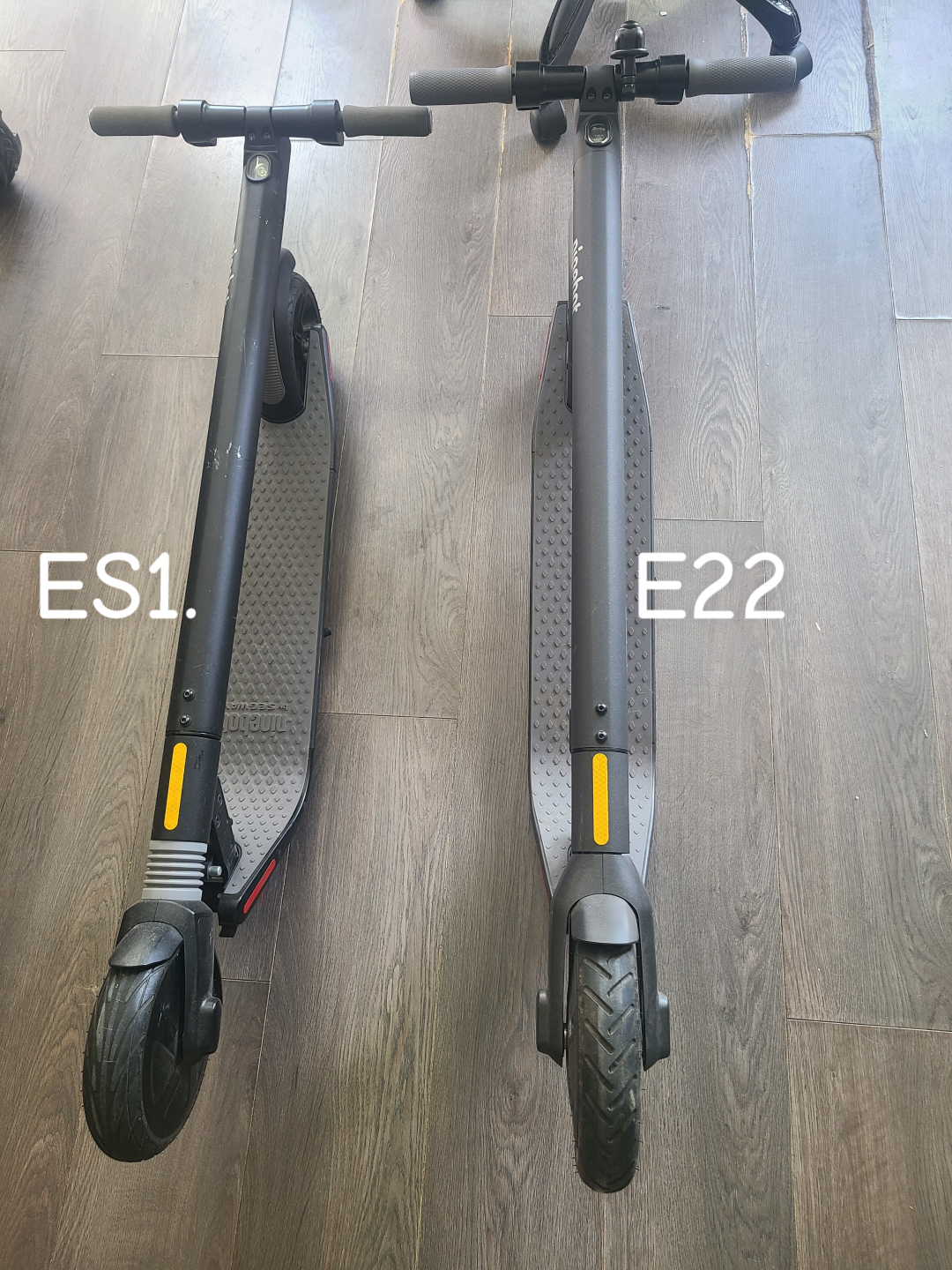 Two Ninebot by Segway ES1 & E22 Electric Scooters