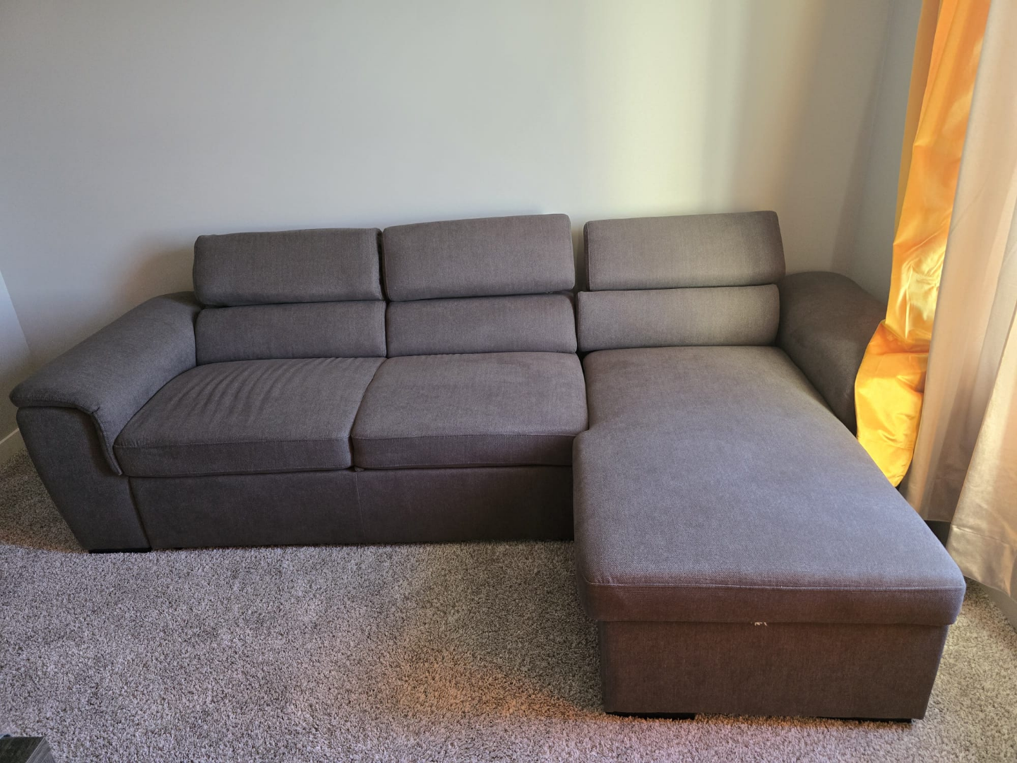 Dark Grey Sectional Sofa with Storage - photo 3