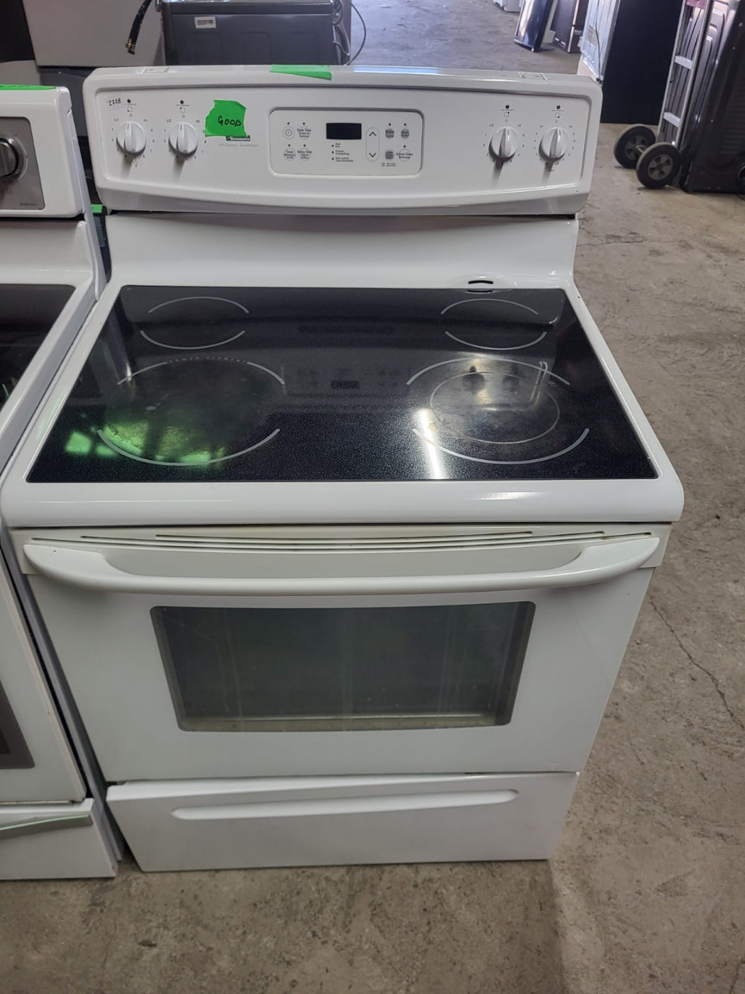 White GE Electric Range