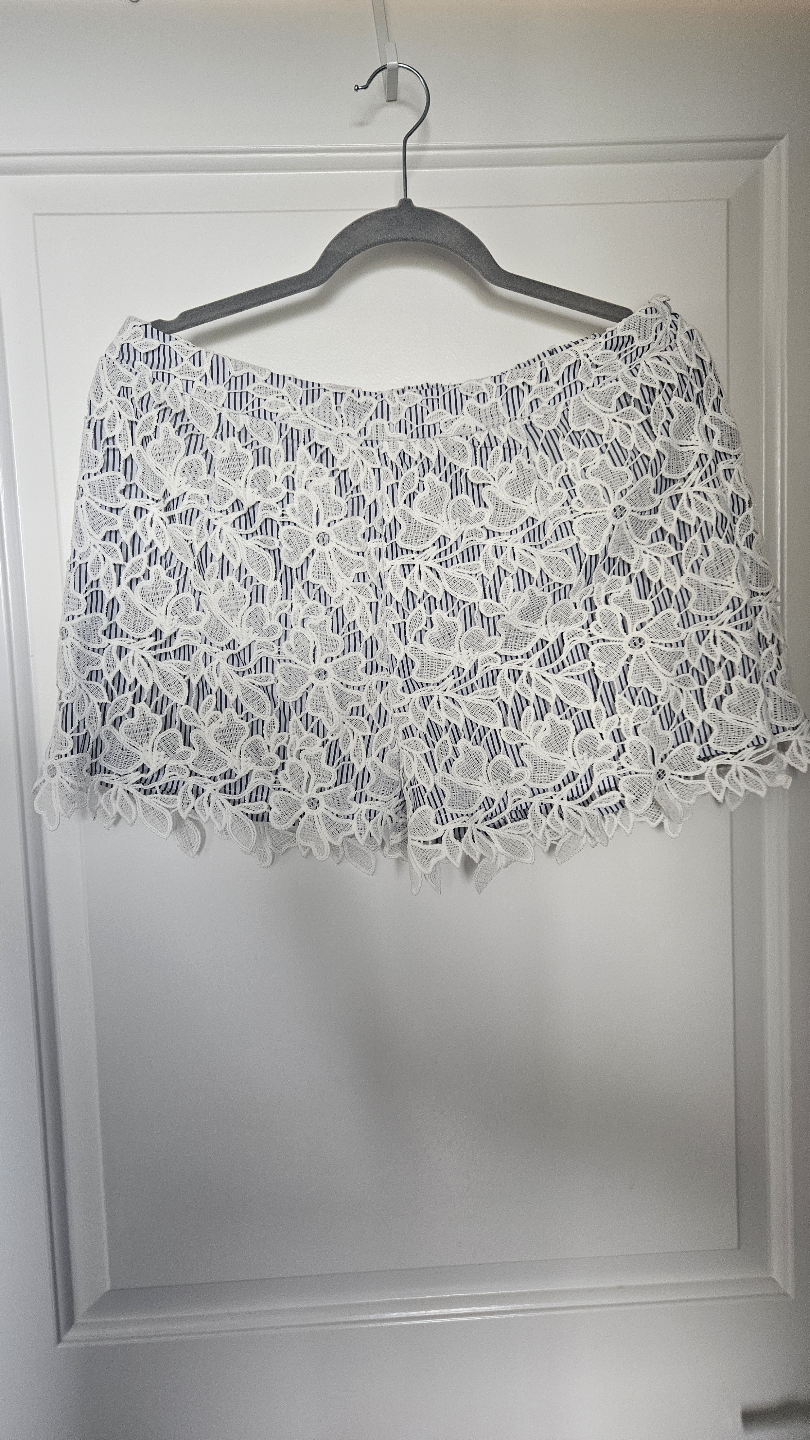 ADIVA Women's Size Medium White Lace Shorts - photo 3