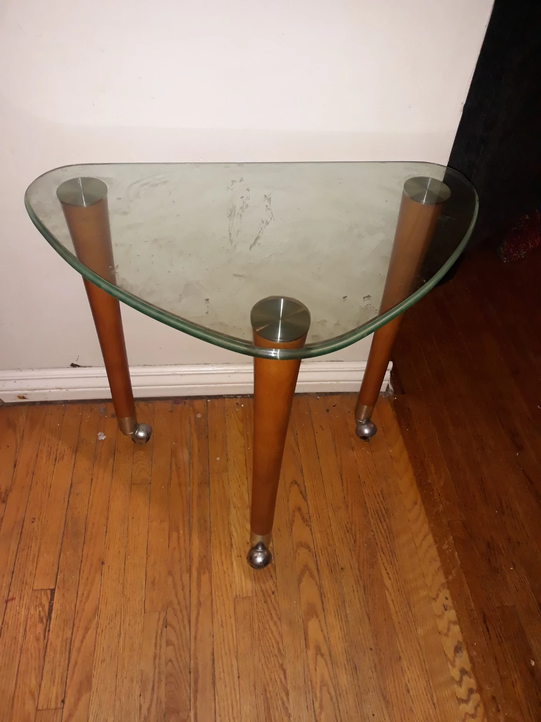 Glass-top accent table
