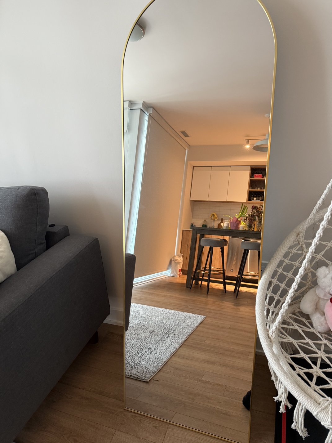 Full Length Arch Mirror - Gold Frame