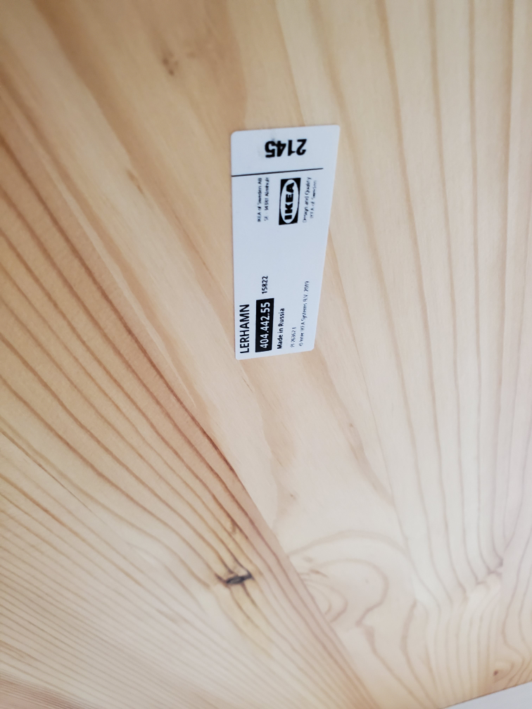 IKEA white and wood dining table (table only) - photo 4