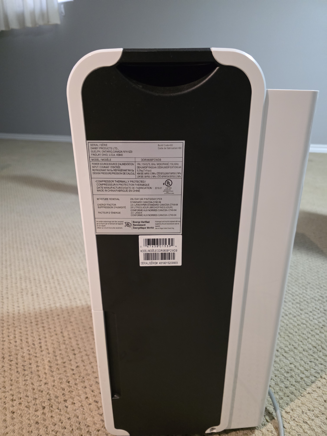 Danby dehumidifier (MOVING SALE) - photo 2