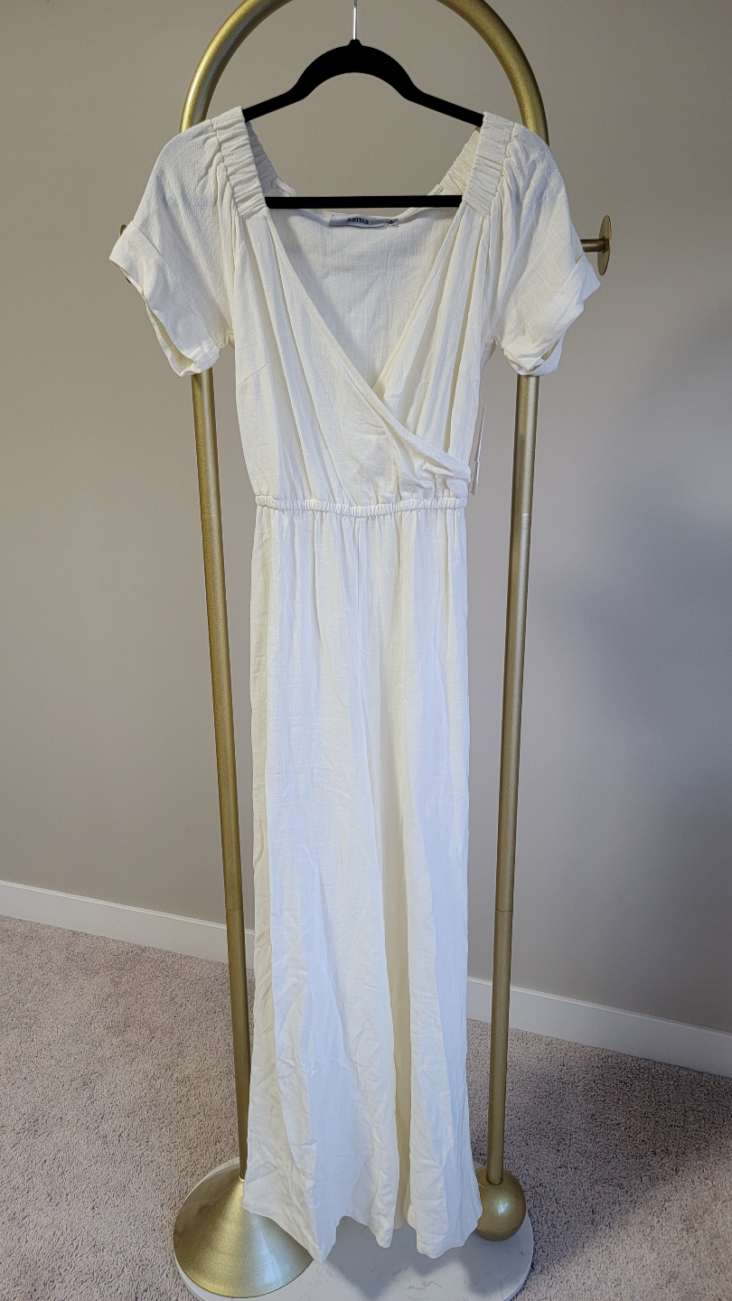 Cream-coloured linen jumpsuit - photo 4