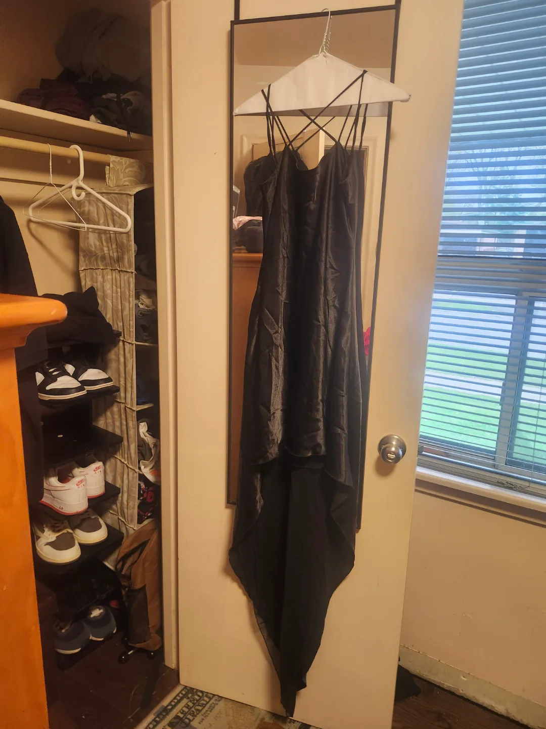 Black Satin High-Low Dress thumbnail