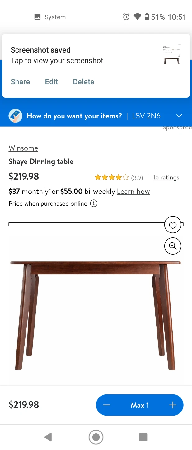 Brand new Dining Table $215 only - photo 2
