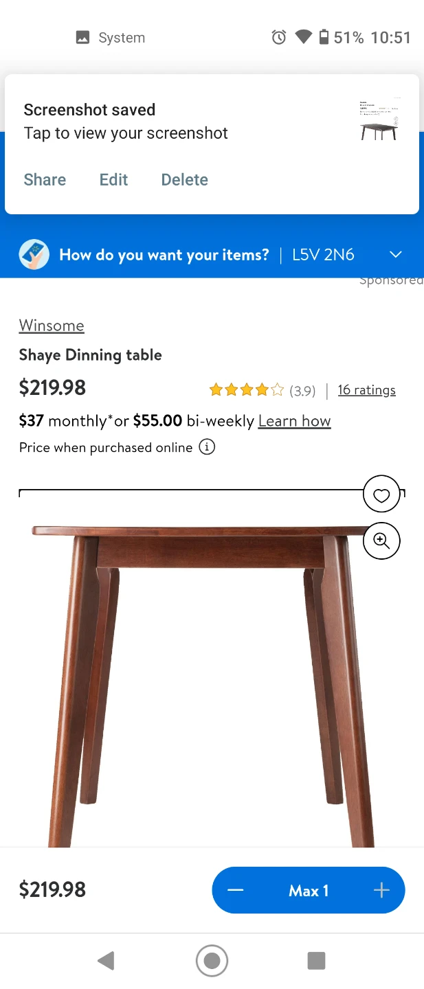 Brand new Dining Table $215 only - photo 4