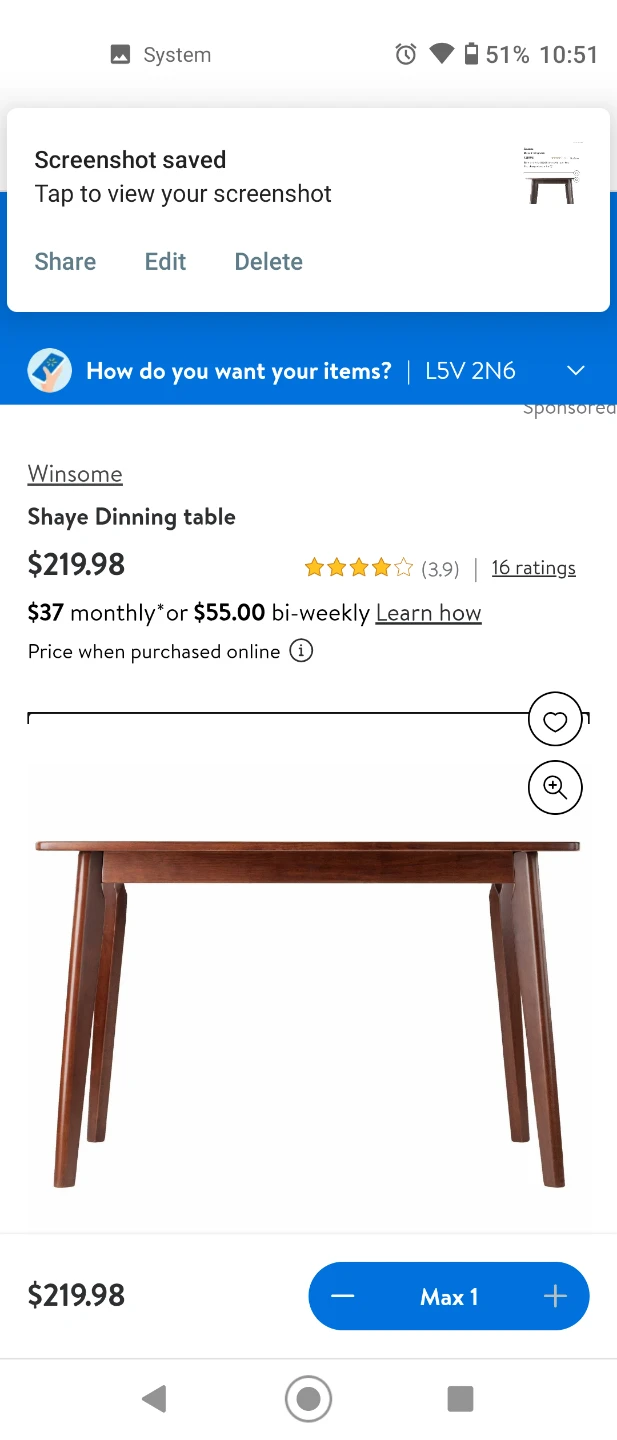 Brand new Dining Table $215 only - photo 5