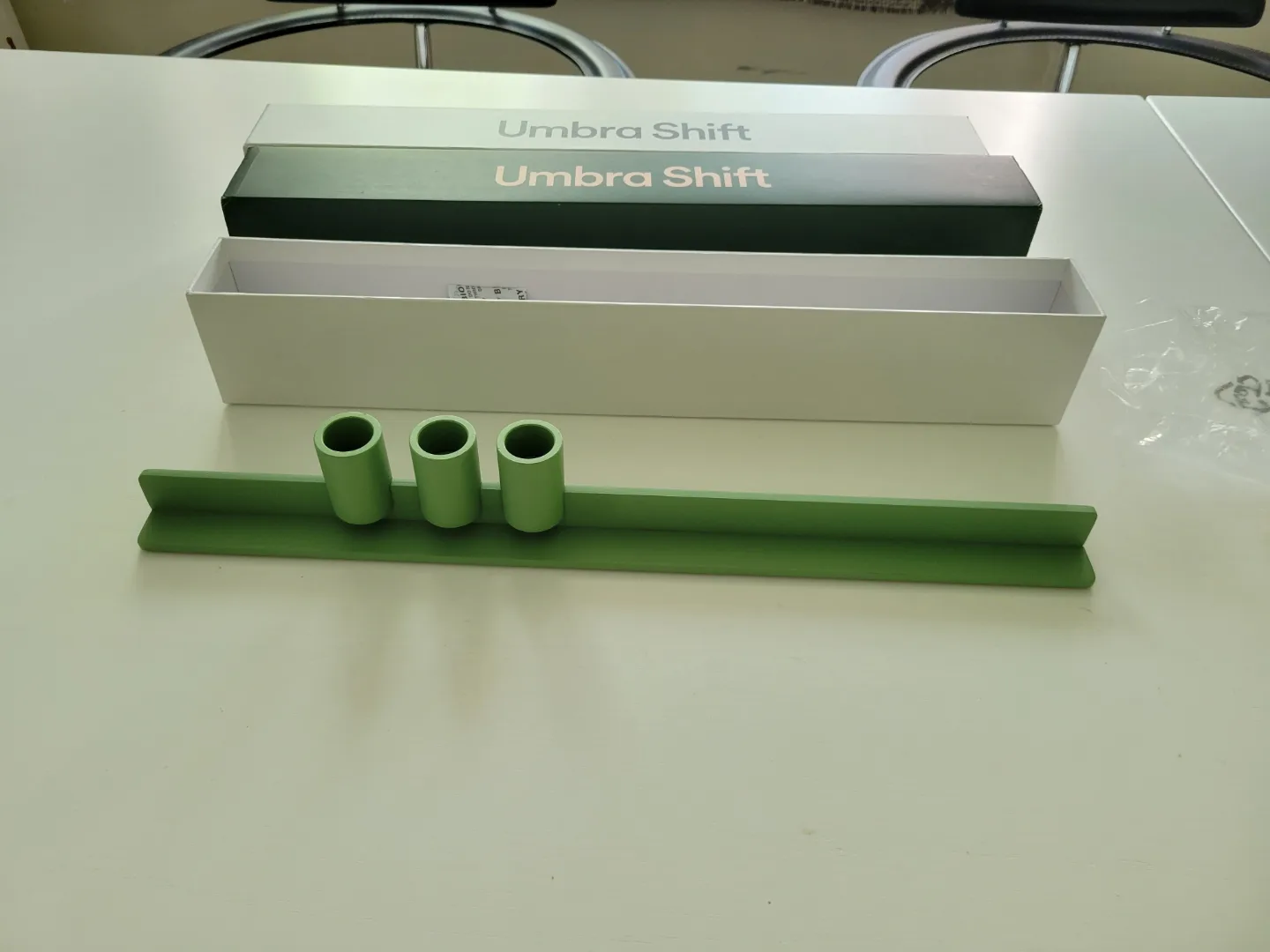 Umbra Shift Rail Candelabra Teal Green Candlestick Holder image indicator(5)