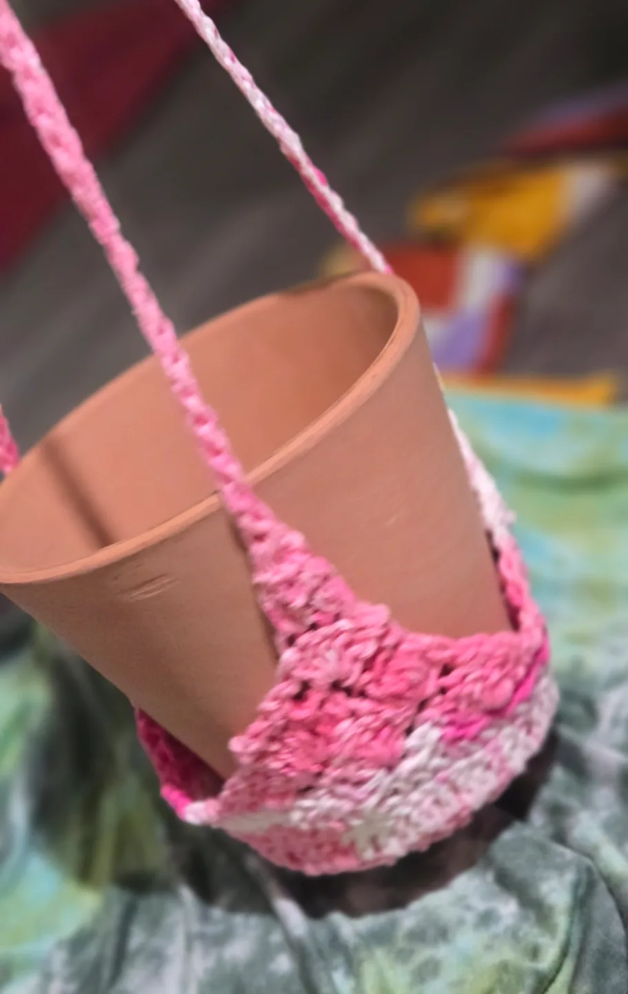 Handmade Crochet Plant Hanger - Multiple Colours Available image indicator(4)