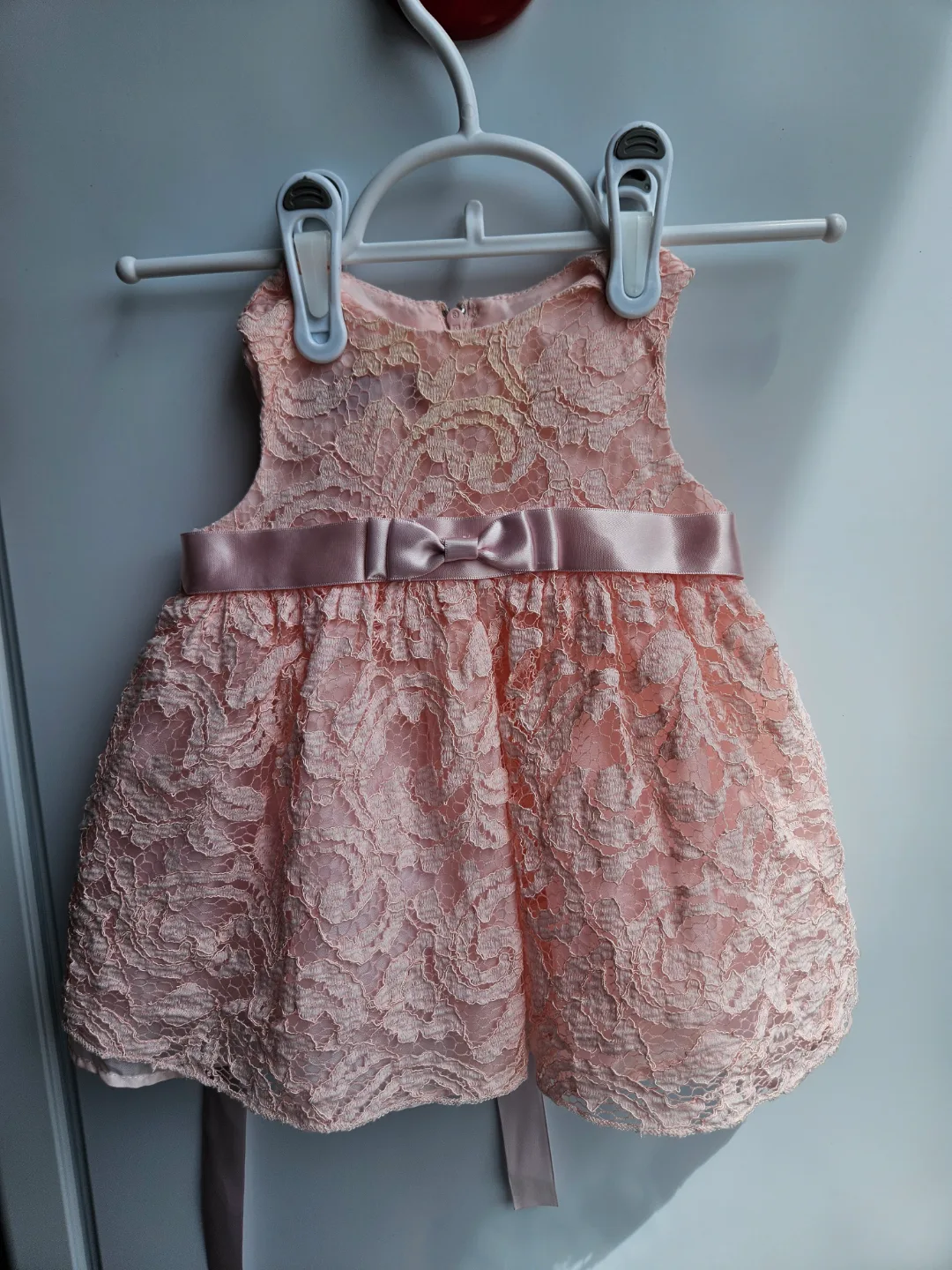 Princess Fair Baby Girl's Peach Lace Dress - 6M thumbnail