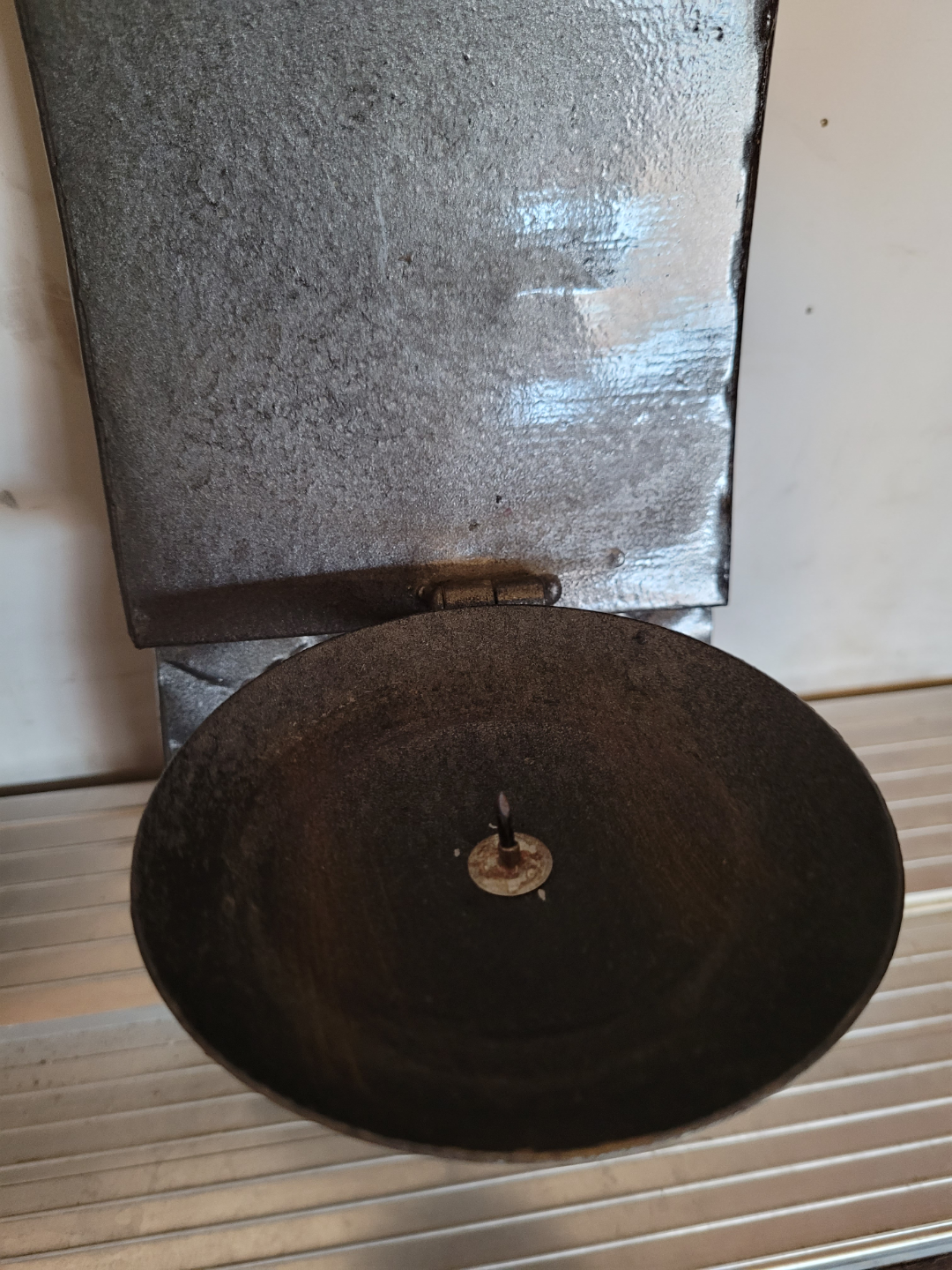 Pair of Metal Wall Candle Holders - photo 2