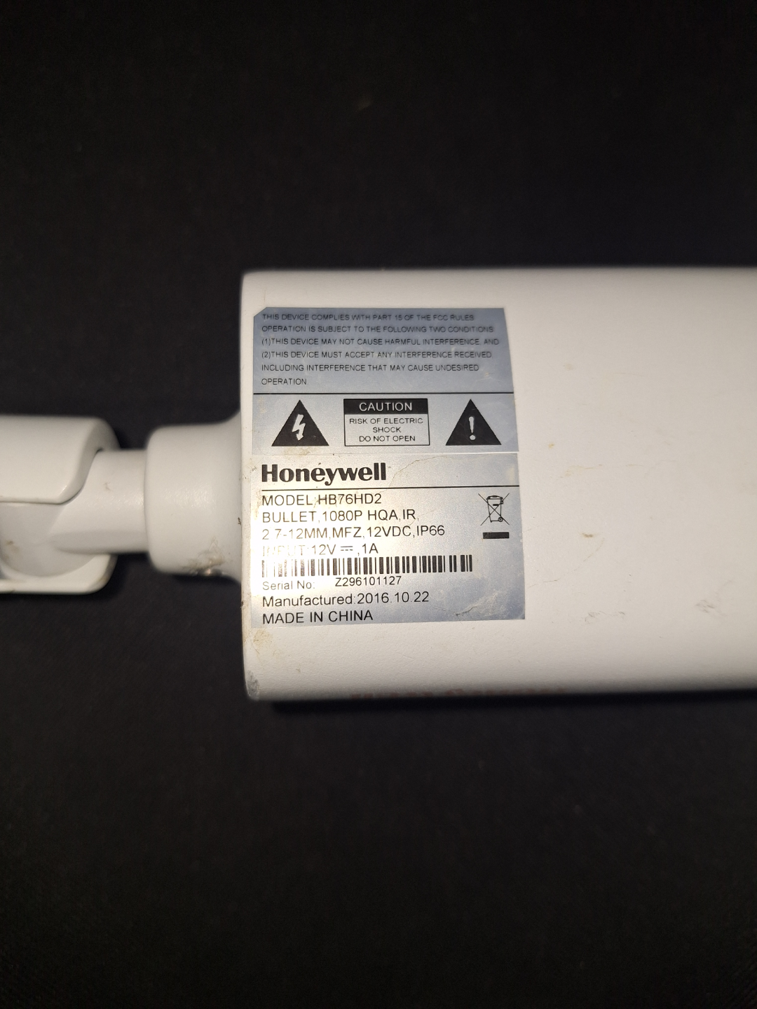 Honeywell H876HD Bullet Security Camera - photo 2