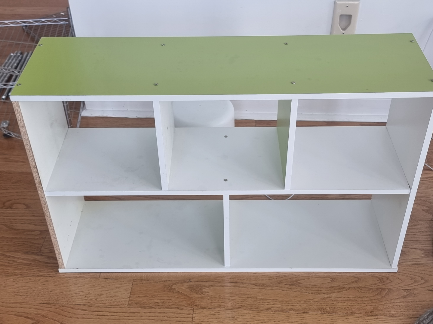 White and Green Bookshelf/Storage Unit
