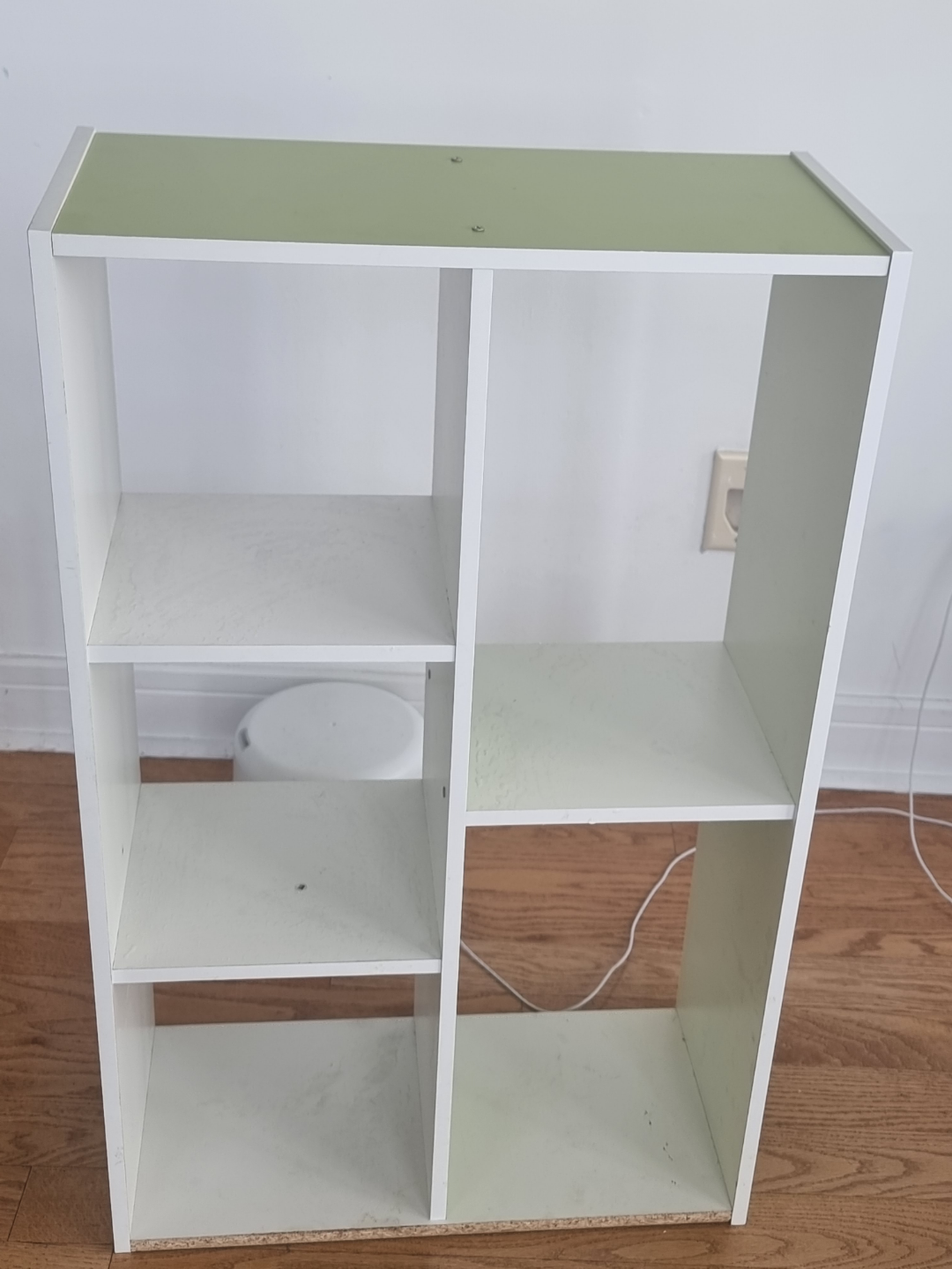White and Green Bookshelf/Storage Unit - photo 2