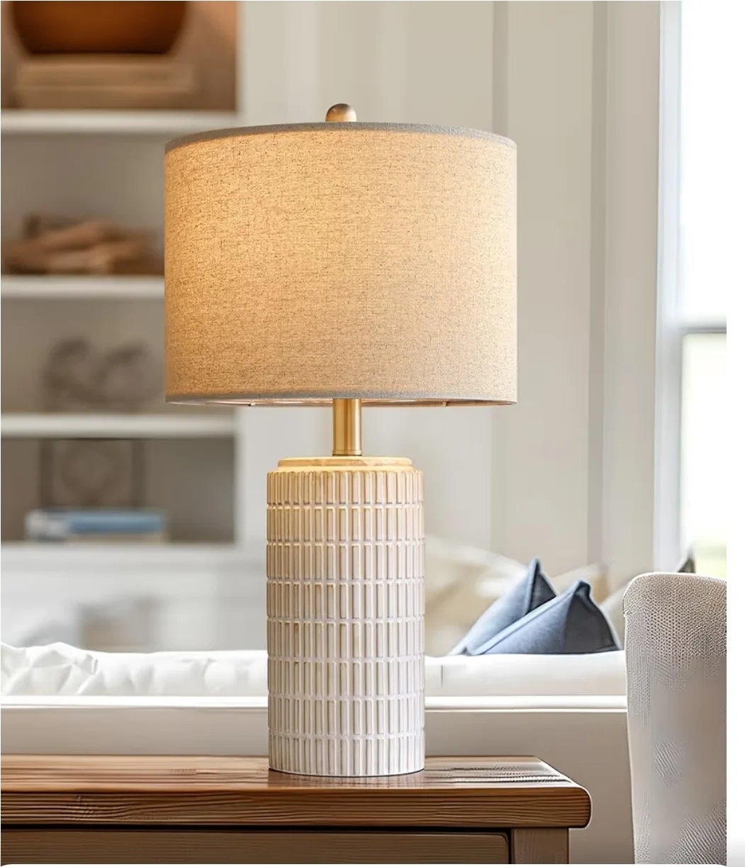 23'' Ceramic Table Lamp, Beige thumbnail