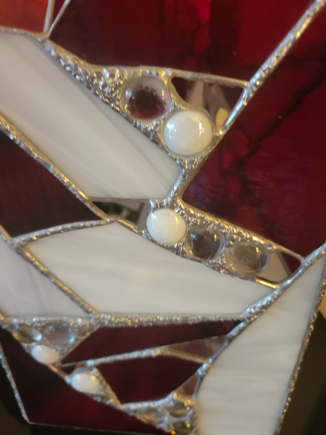 Stained Glass Candle Holder with mirrored bottom image indicator(7)