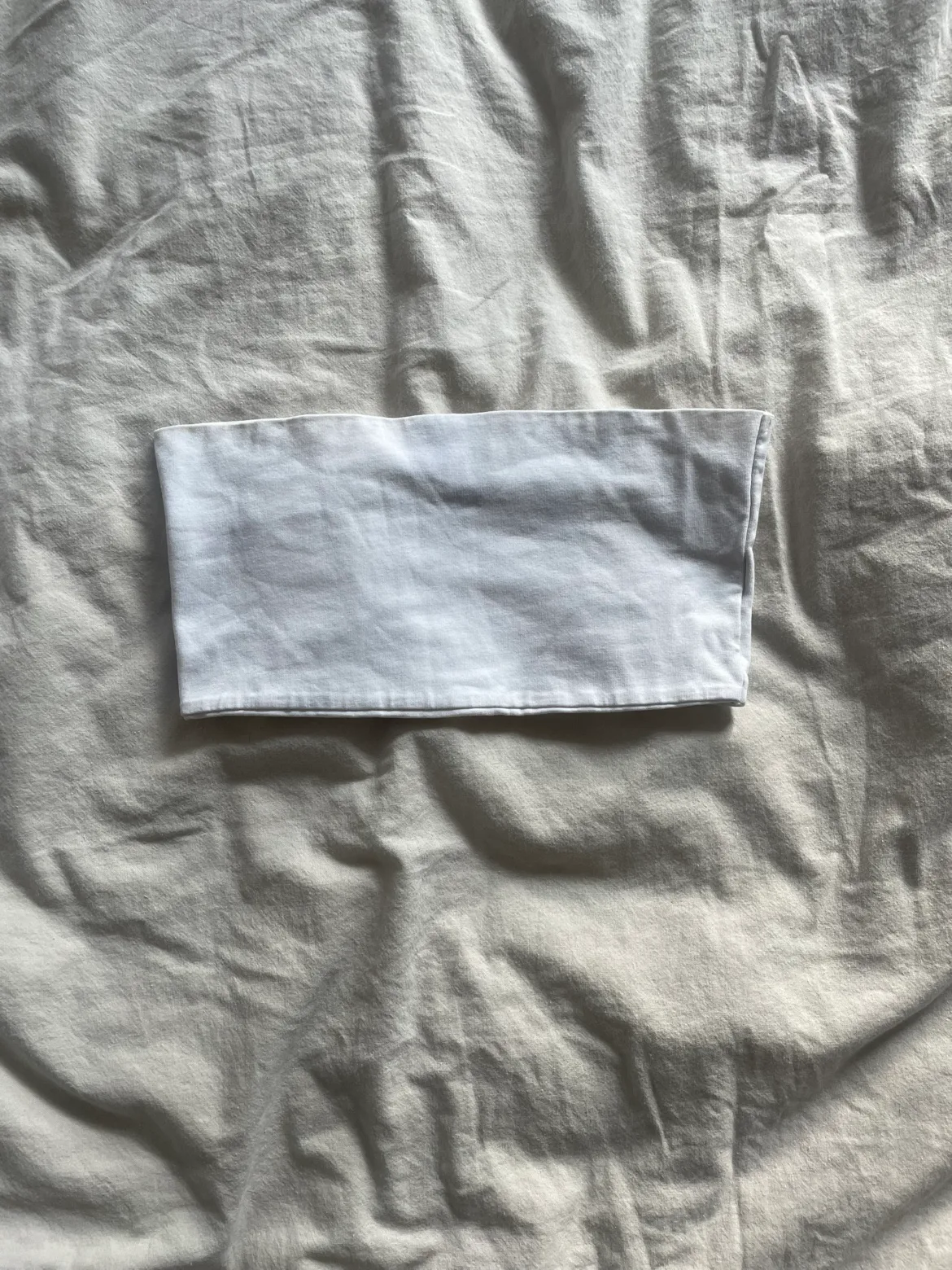 Cropped White Tube Top thumbnail