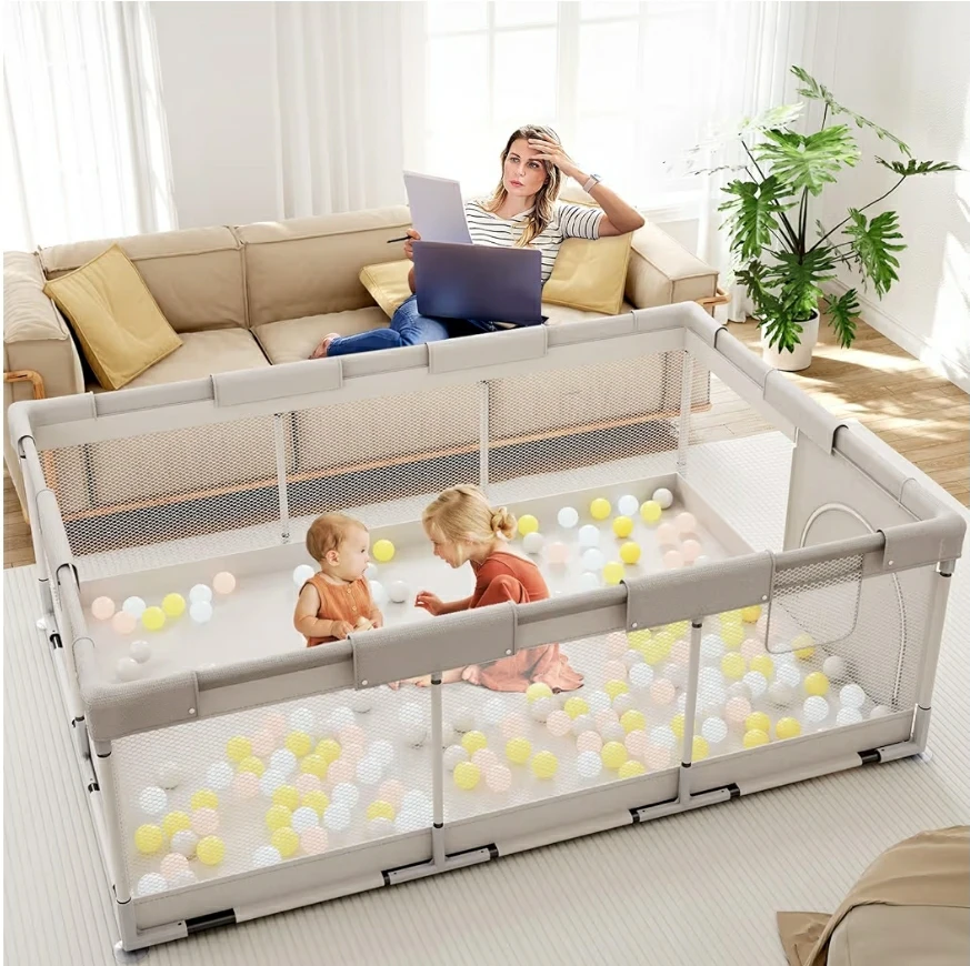 Children's Playpen with Foam Protector Baby Safety Fence