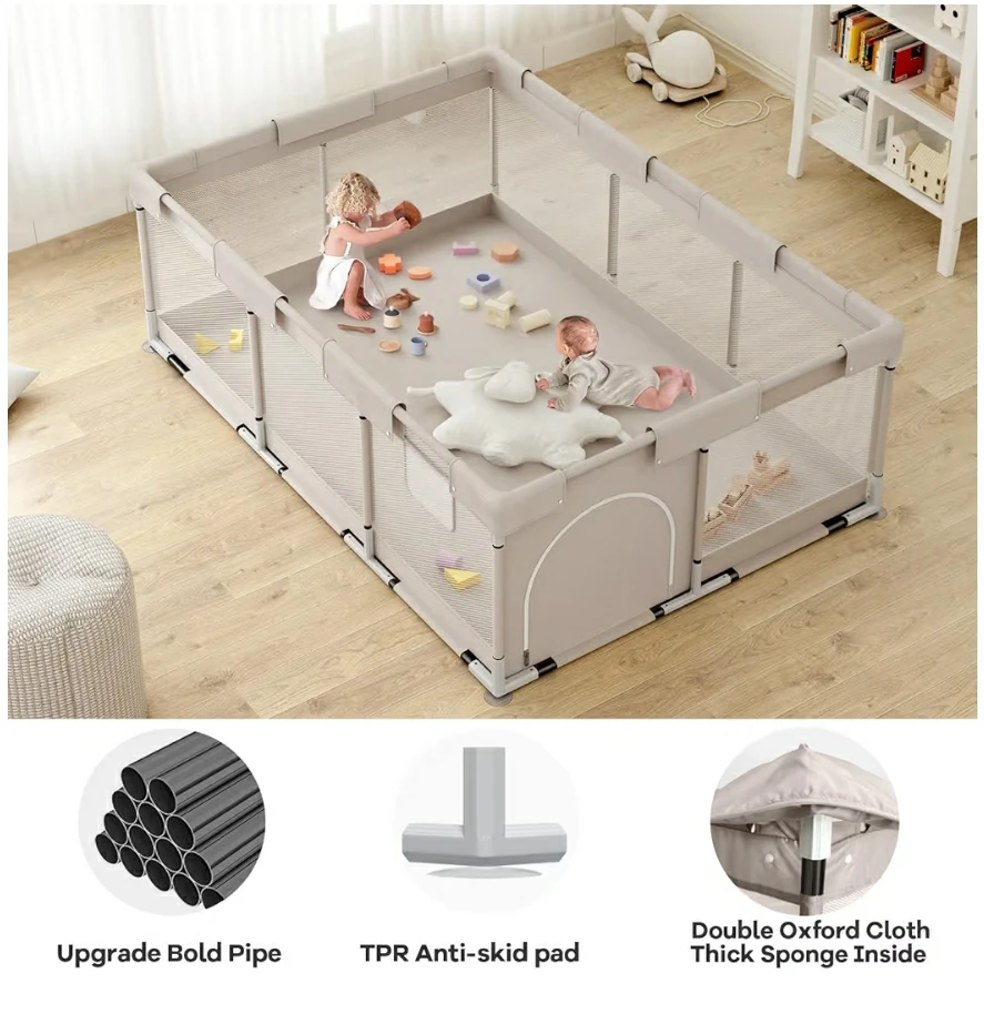 Children's Playpen with Foam Protector Baby Safety Fence - photo 3