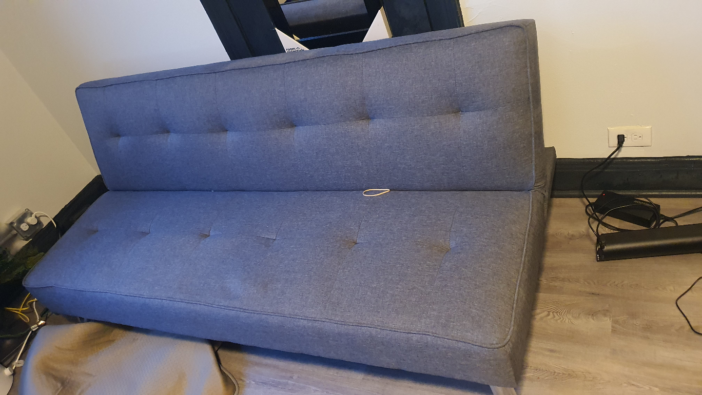 Gray Futon Sofa Bed - photo 2