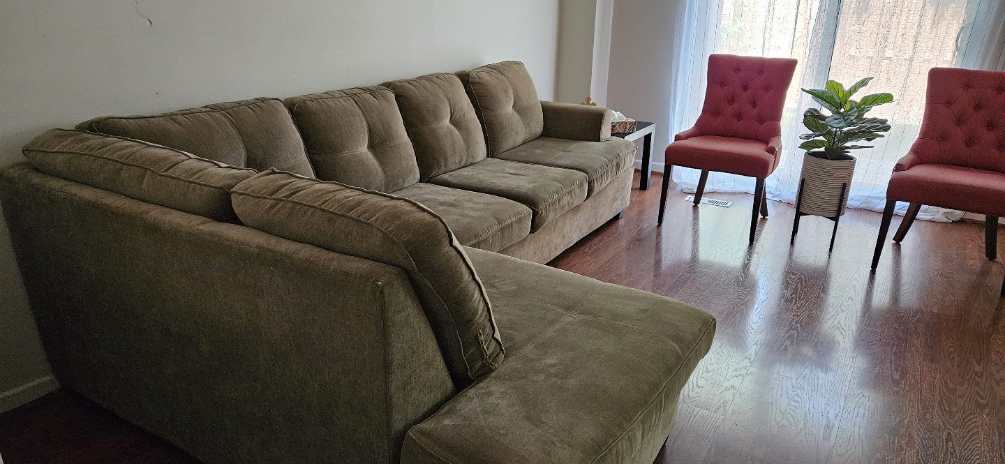 Sectional in dark green high-end finishing and quality - photo 4