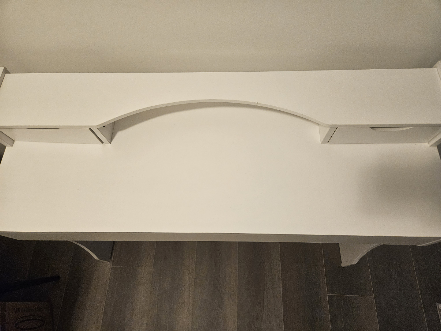 White Makeup Vanity with Drawers - photo 2