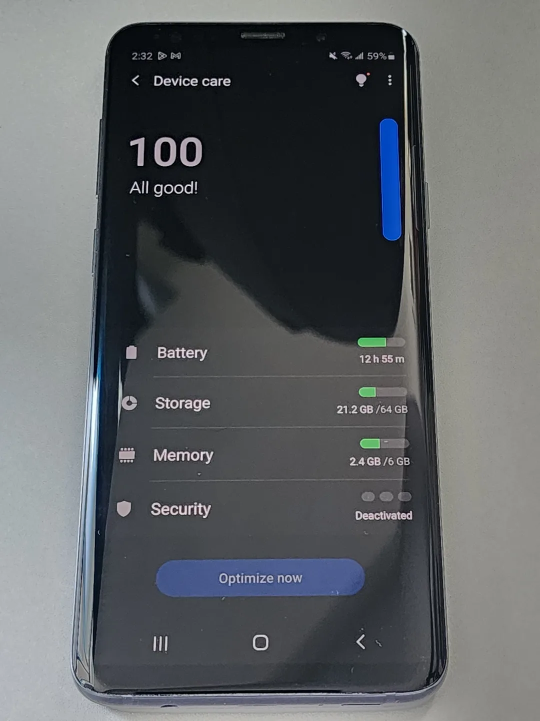 Like New Samsung S9+ 6.2" 6GB/64GB unlocked - Titanium Grey image indicator(2)