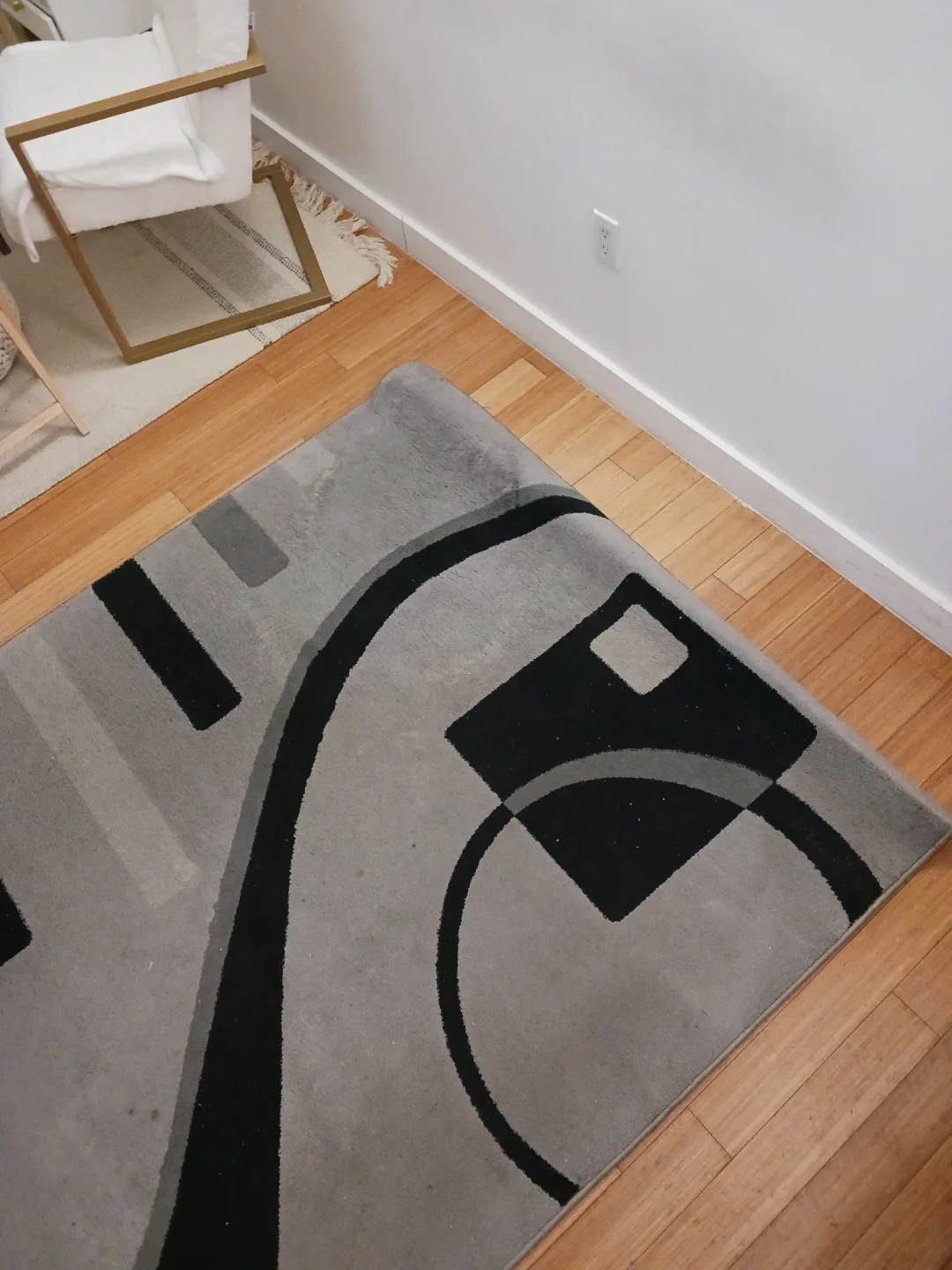 Large Modern Turkish Grey/Black Abstract Area Rug - 160 × 220 image indicator(8)