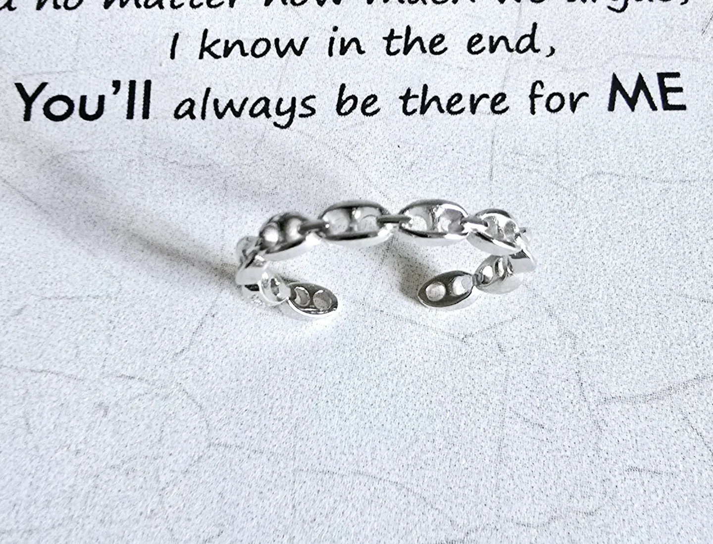 New Mariner Chain Pattern adjustable ring. image indicator(2)