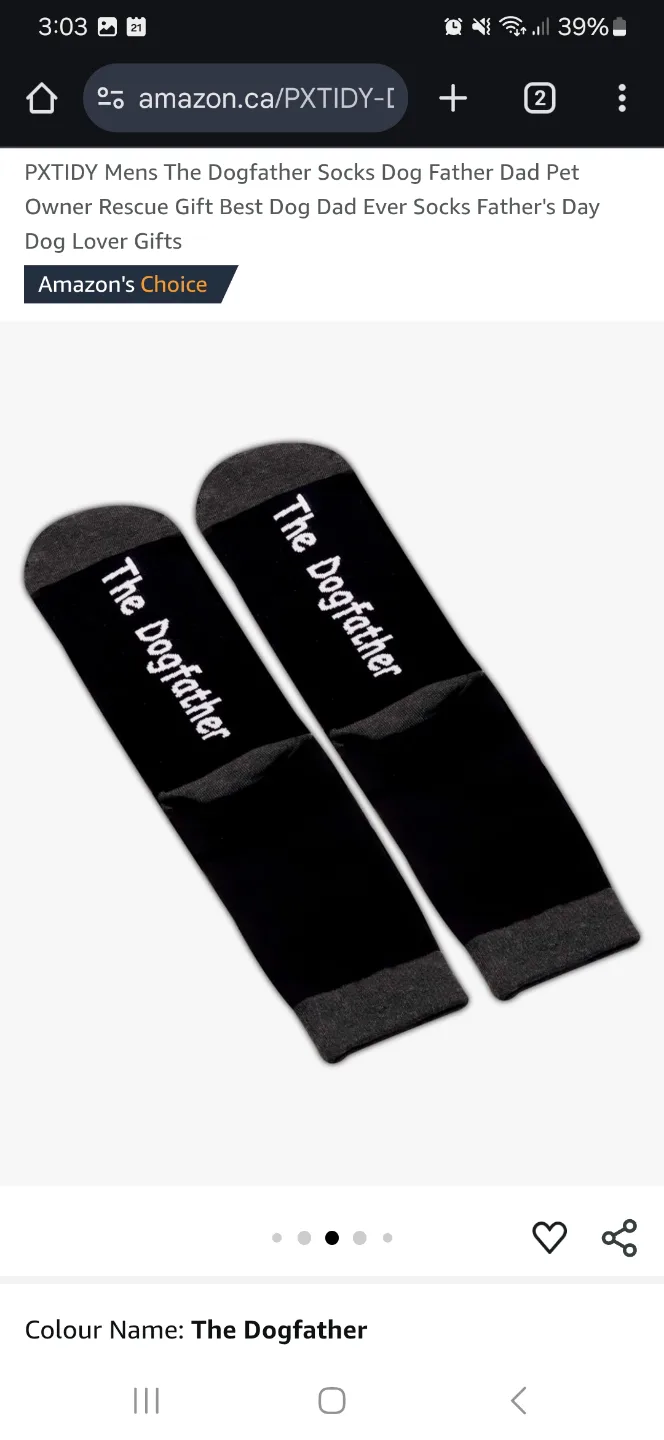 🆕️The Dogfather socks for men, size 4-15 image indicator(5)