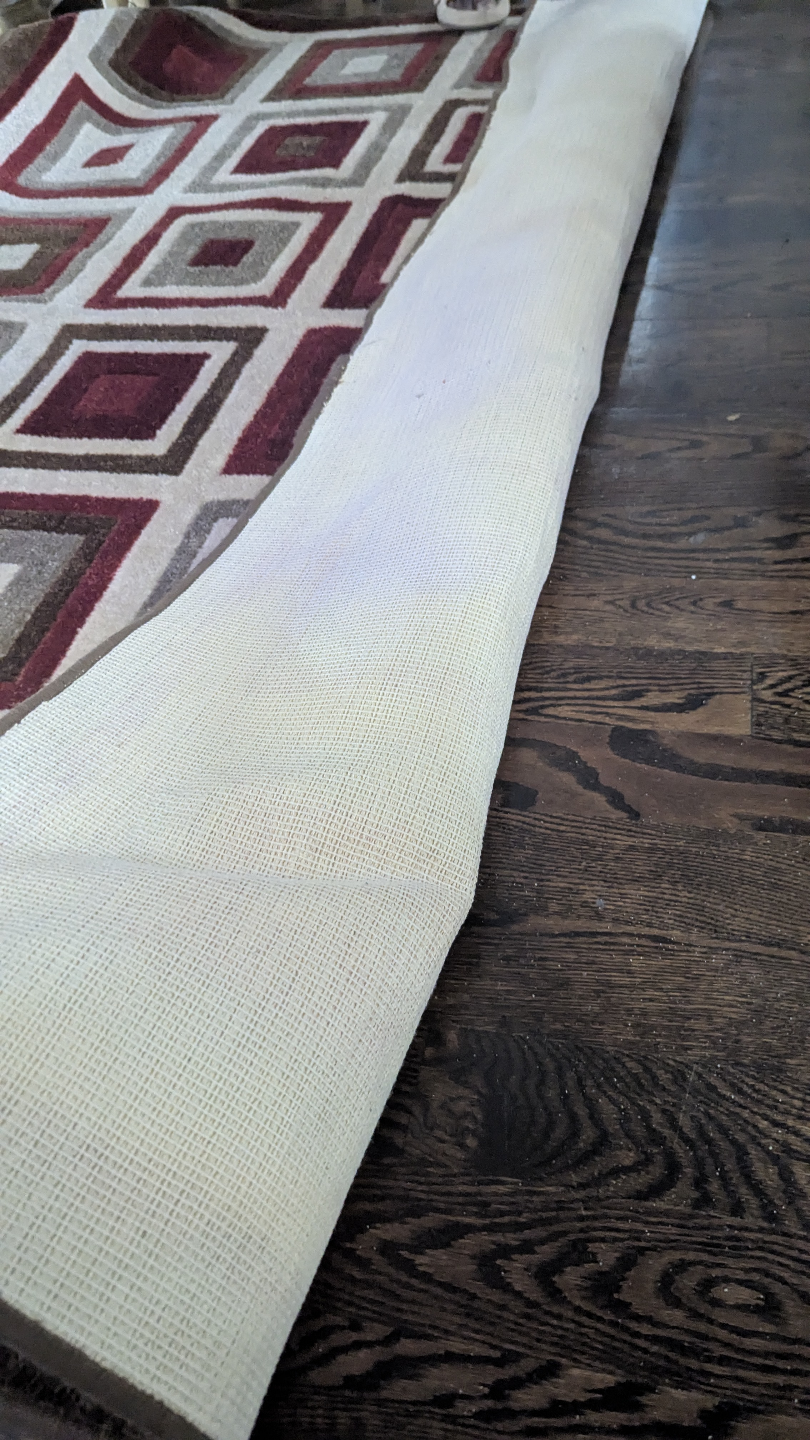 Area Rug Geometric Design Red Brown Beige - photo 5