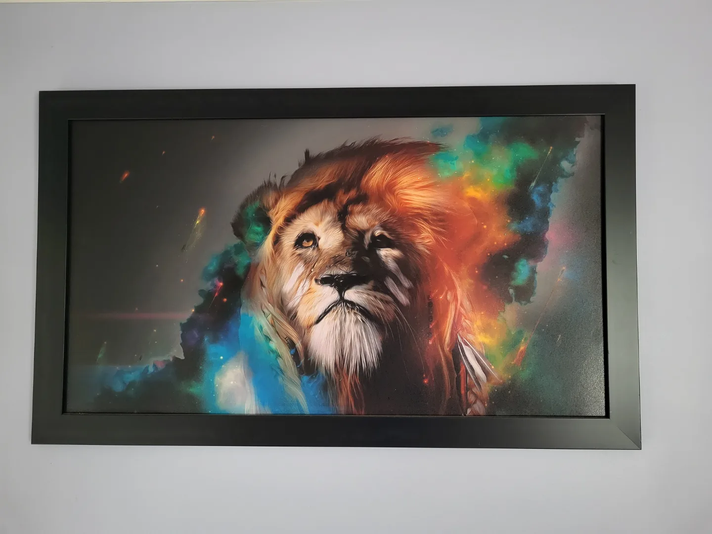 Framed Lion Canvas Print thumbnail